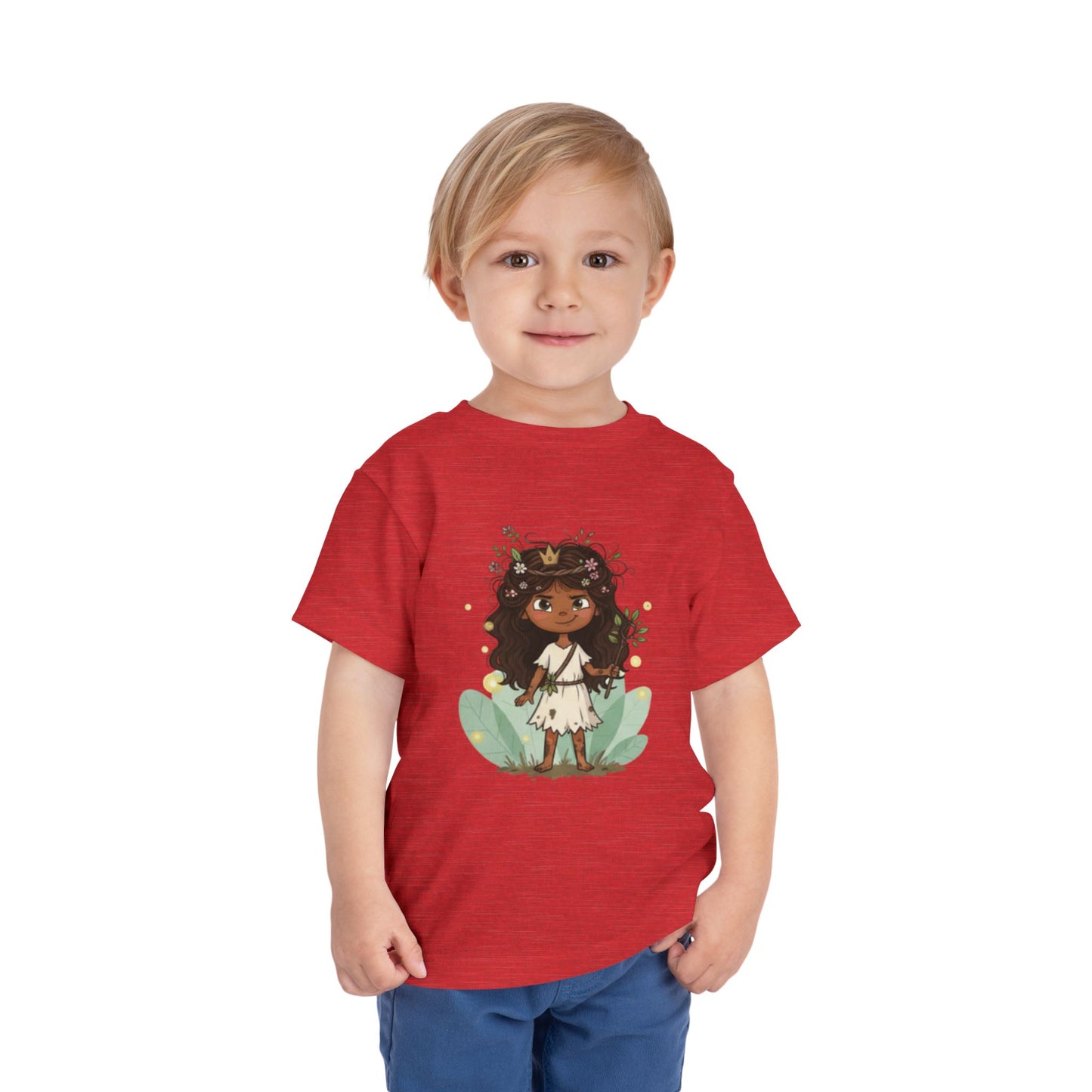 Toddler Floral Fairy Tee, Kids Short Sleeve Shirt, Toddler Girls' Clothing, Birthday Gift, Summer Wear, Playtime Outfit