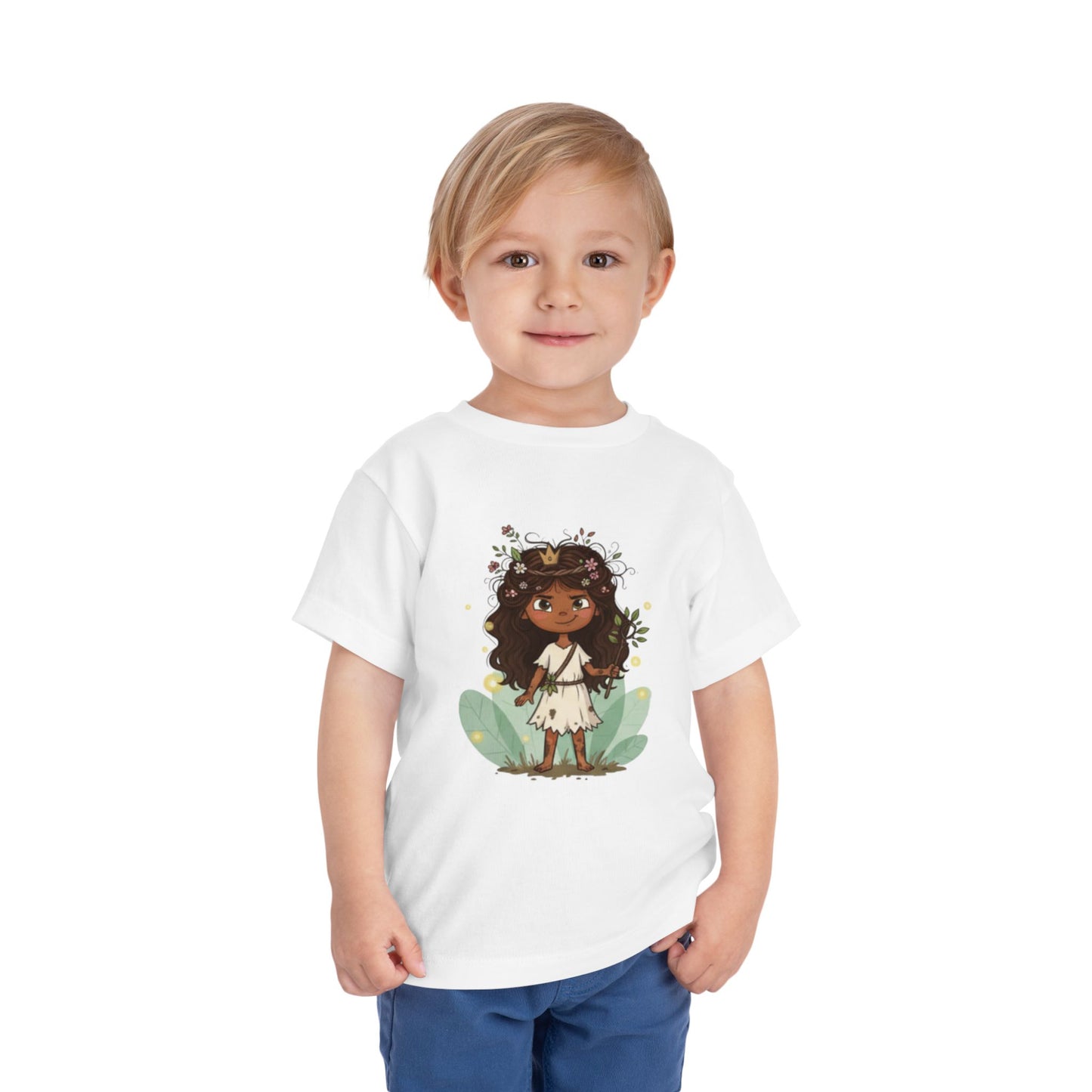 Toddler Floral Fairy Tee, Kids Short Sleeve Shirt, Toddler Girls' Clothing, Birthday Gift, Summer Wear, Playtime Outfit