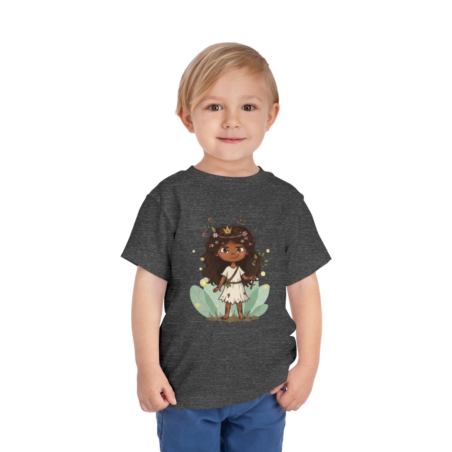 Toddler Floral Fairy Tee, Kids Short Sleeve Shirt, Toddler Girls' Clothing, Birthday Gift, Summer Wear, Playtime Outfit