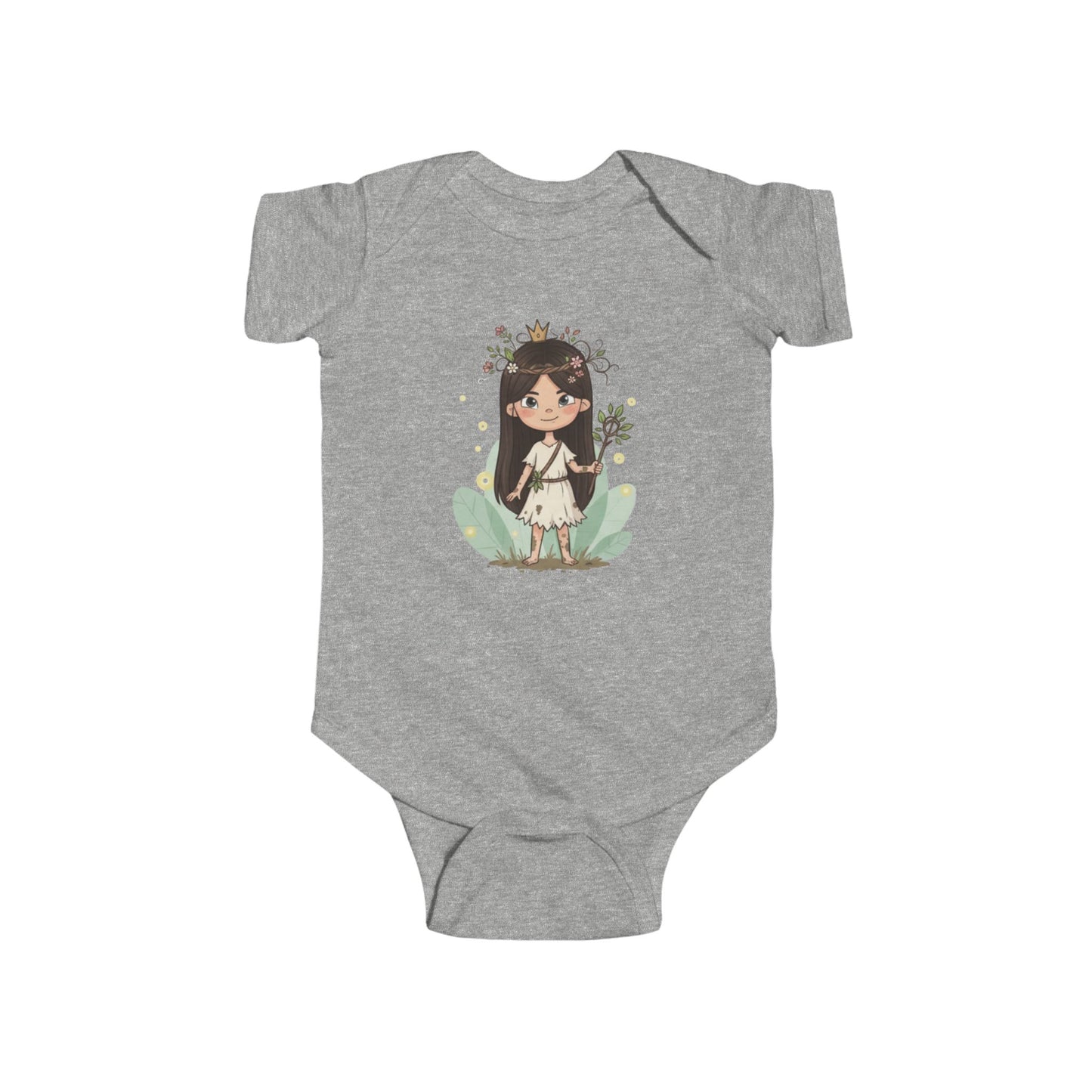 Whimsical Infant Bodysuit with Floral Girl Design, Baby Shower Gift, Infant Clothing, Cute Baby Outfit, Newborn Gift