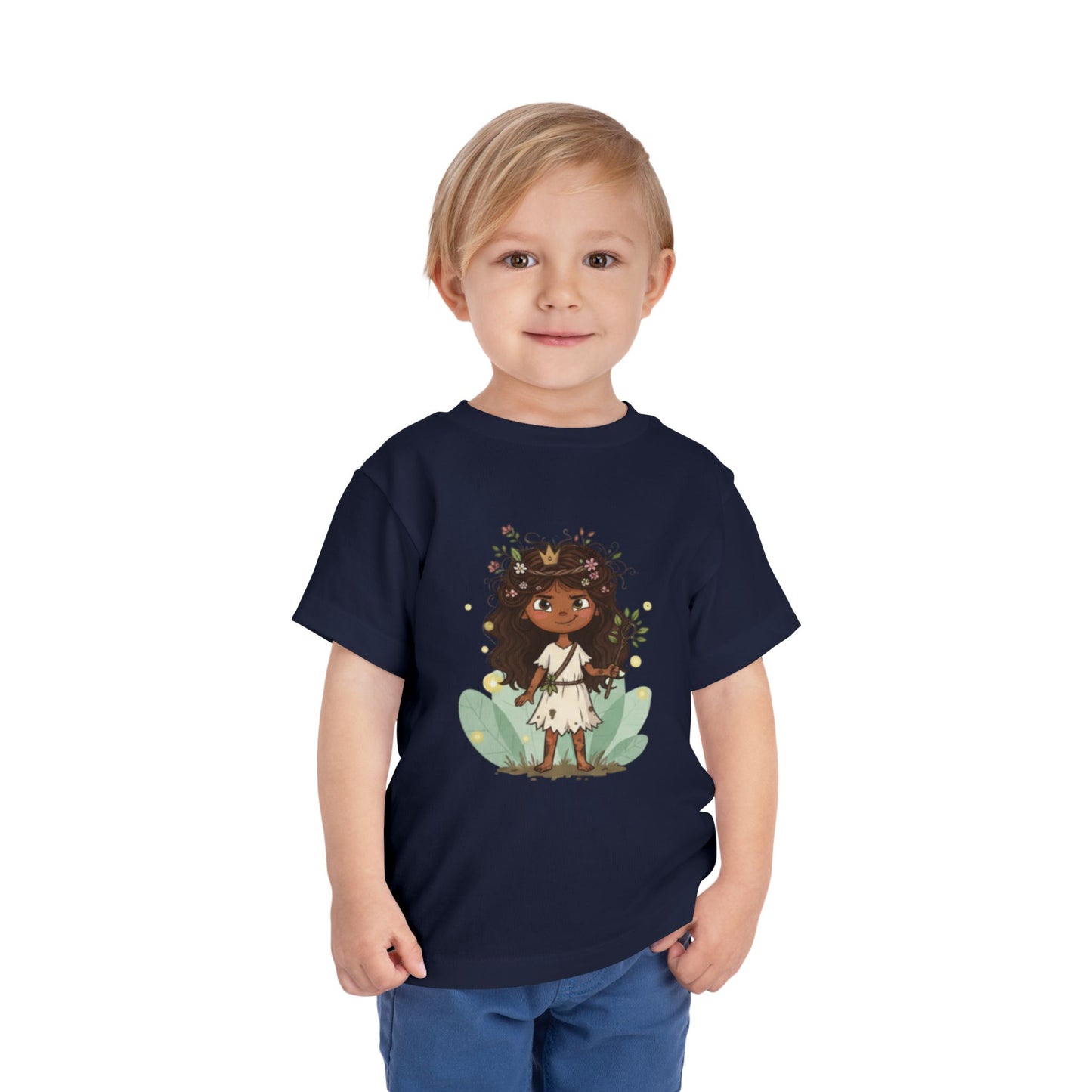 Toddler Floral Fairy Tee, Kids Short Sleeve Shirt, Toddler Girls' Clothing, Birthday Gift, Summer Wear, Playtime Outfit