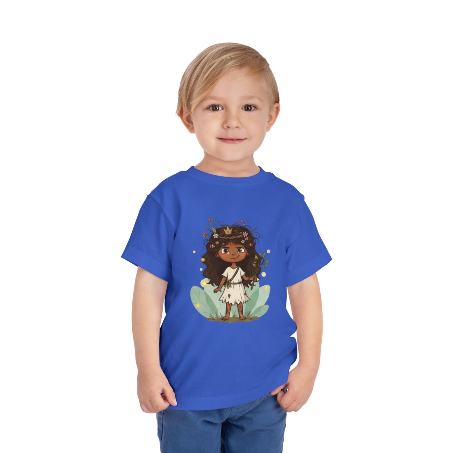 Toddler Floral Fairy Tee, Kids Short Sleeve Shirt, Toddler Girls' Clothing, Birthday Gift, Summer Wear, Playtime Outfit