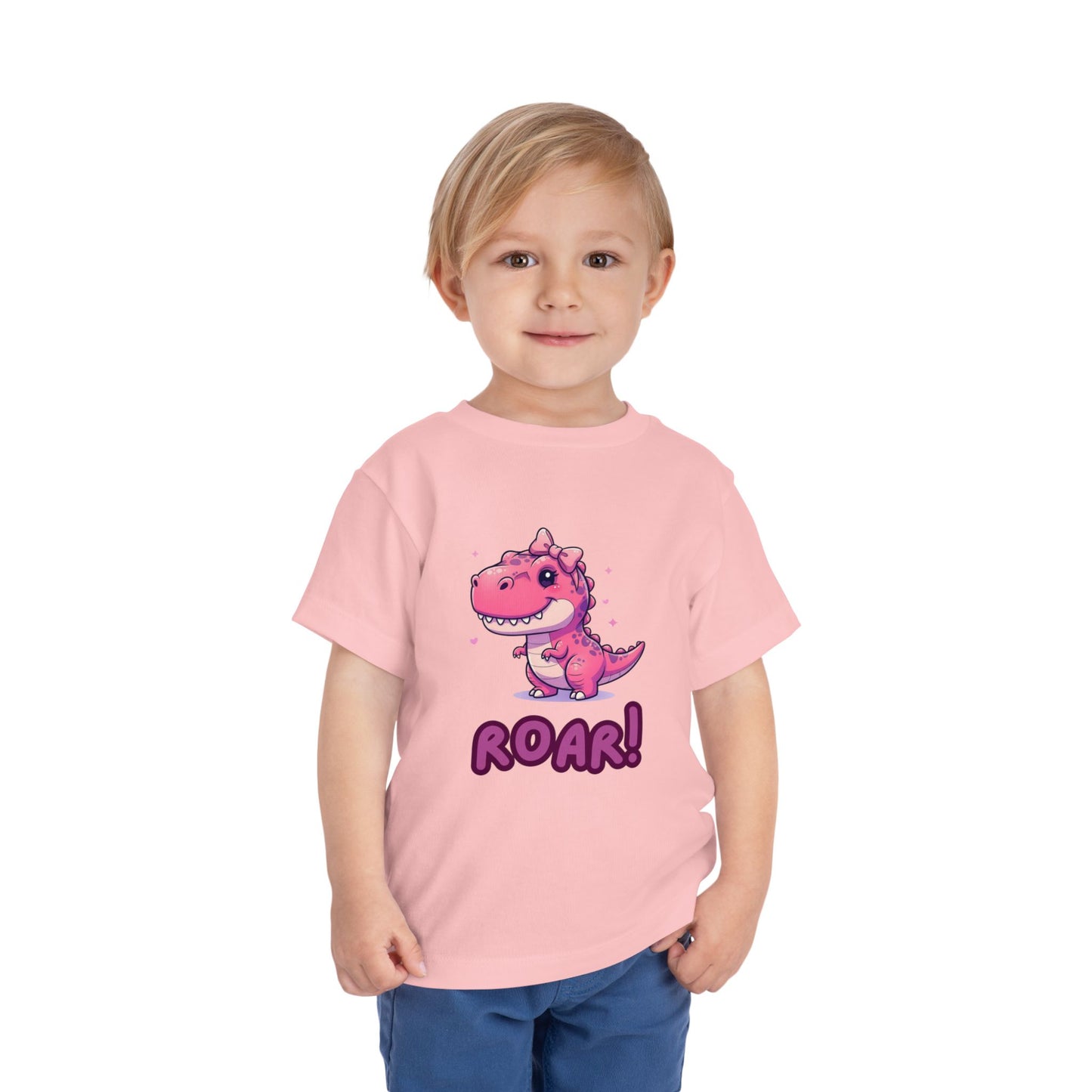Cute Dinosaur Toddler Tee - ROAR! Short Sleeve Shirt, Kids Birthday Gift, Dino Lover Apparel, Summer Outfit, Playtime Tee