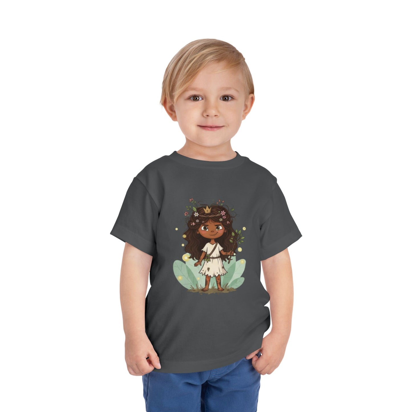 Toddler Floral Fairy Tee, Kids Short Sleeve Shirt, Toddler Girls' Clothing, Birthday Gift, Summer Wear, Playtime Outfit