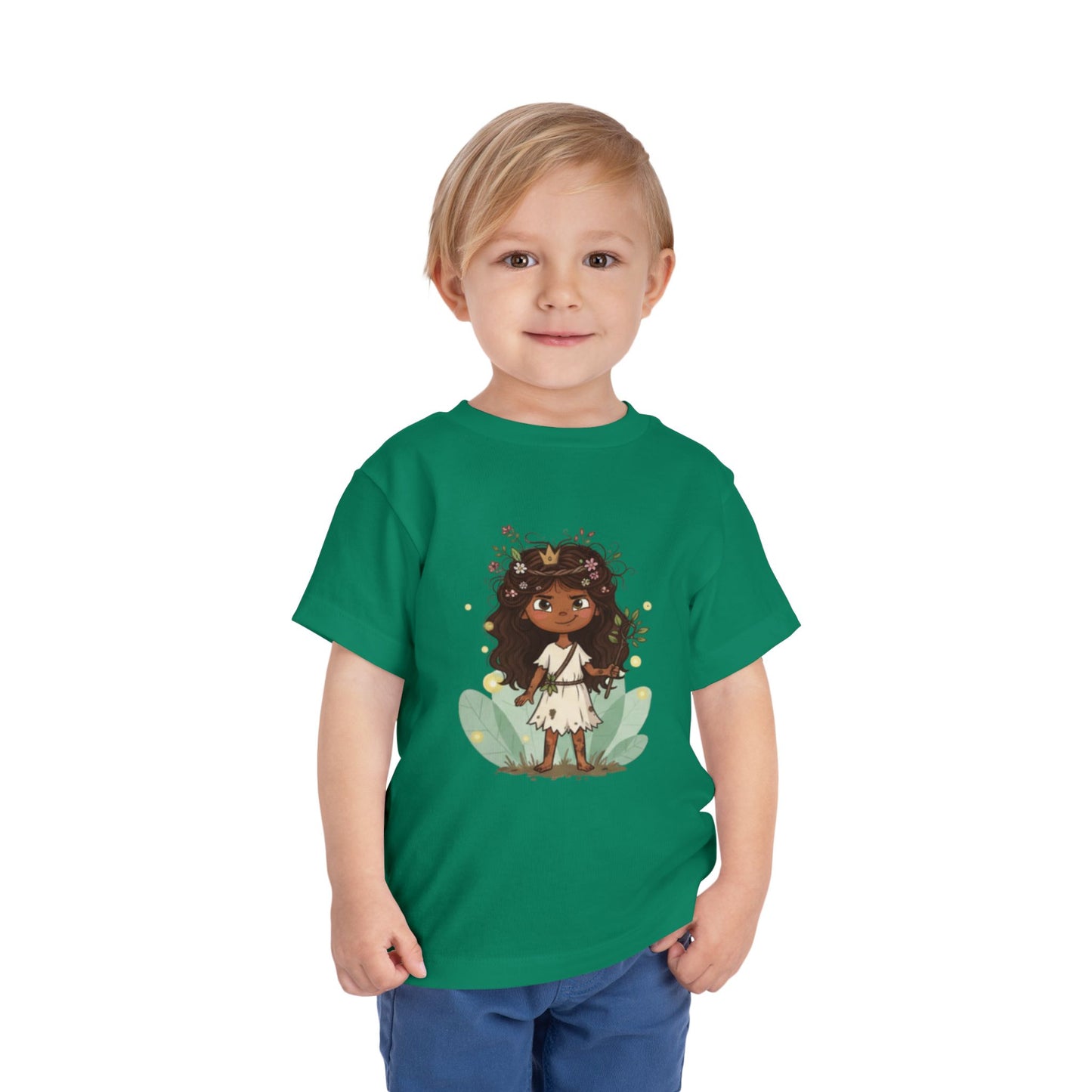 Toddler Floral Fairy Tee, Kids Short Sleeve Shirt, Toddler Girls' Clothing, Birthday Gift, Summer Wear, Playtime Outfit