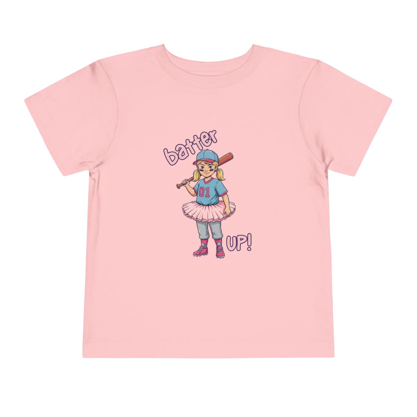 Youthful Sports Tee for Little Sluggers, Girls' Baseball Shirt, Cute Toddler Outfit, Birthday Gift, Soft Cotton Tee