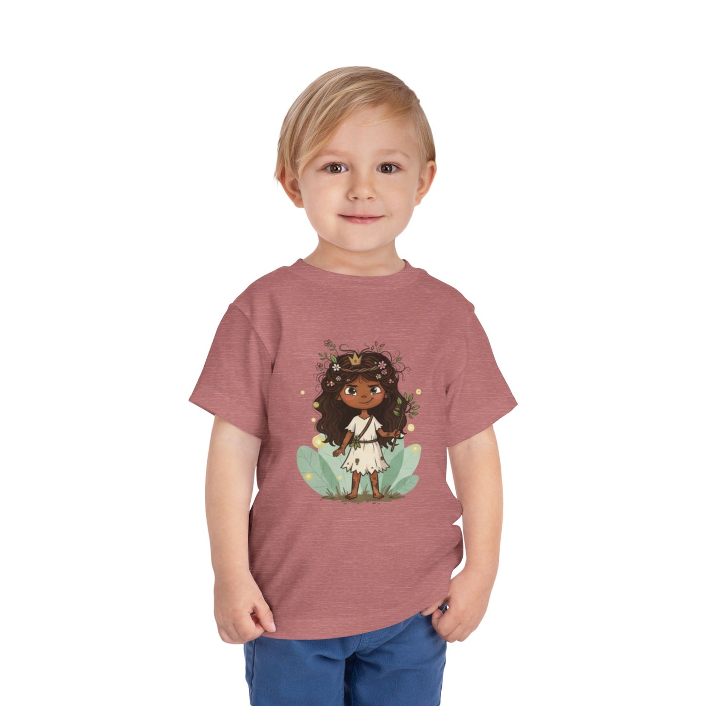 Toddler Floral Fairy Tee, Kids Short Sleeve Shirt, Toddler Girls' Clothing, Birthday Gift, Summer Wear, Playtime Outfit