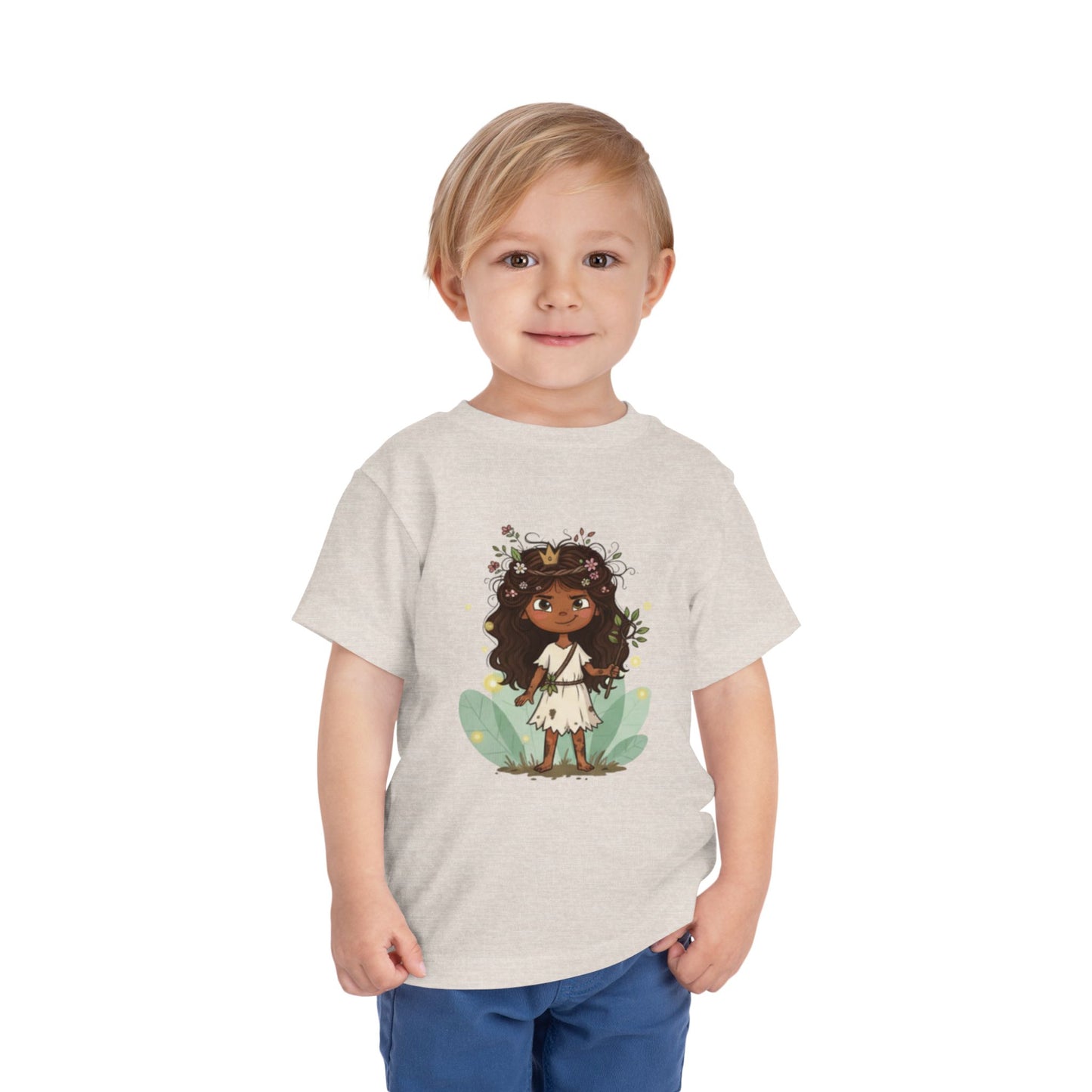 Toddler Floral Fairy Tee, Kids Short Sleeve Shirt, Toddler Girls' Clothing, Birthday Gift, Summer Wear, Playtime Outfit