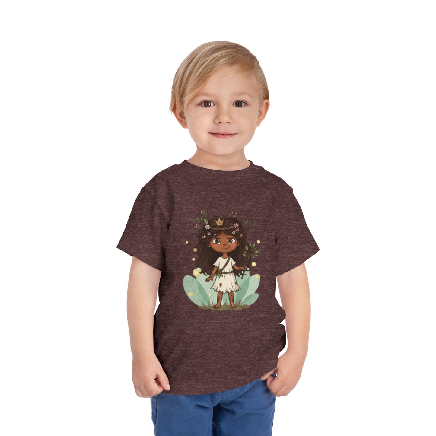 Toddler Floral Fairy Tee, Kids Short Sleeve Shirt, Toddler Girls' Clothing, Birthday Gift, Summer Wear, Playtime Outfit