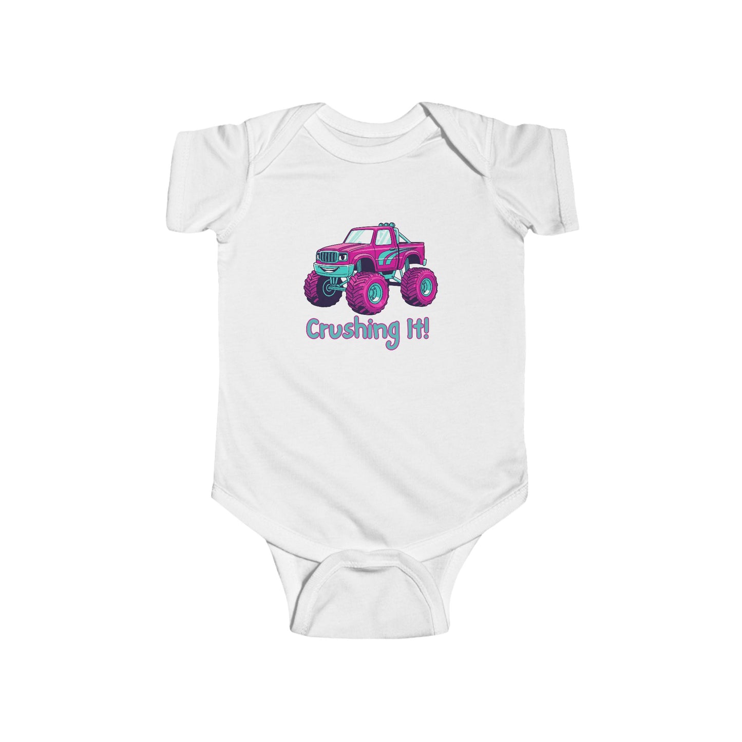 Crushing It Monster Truck Infant Fine Jersey Bodysuit