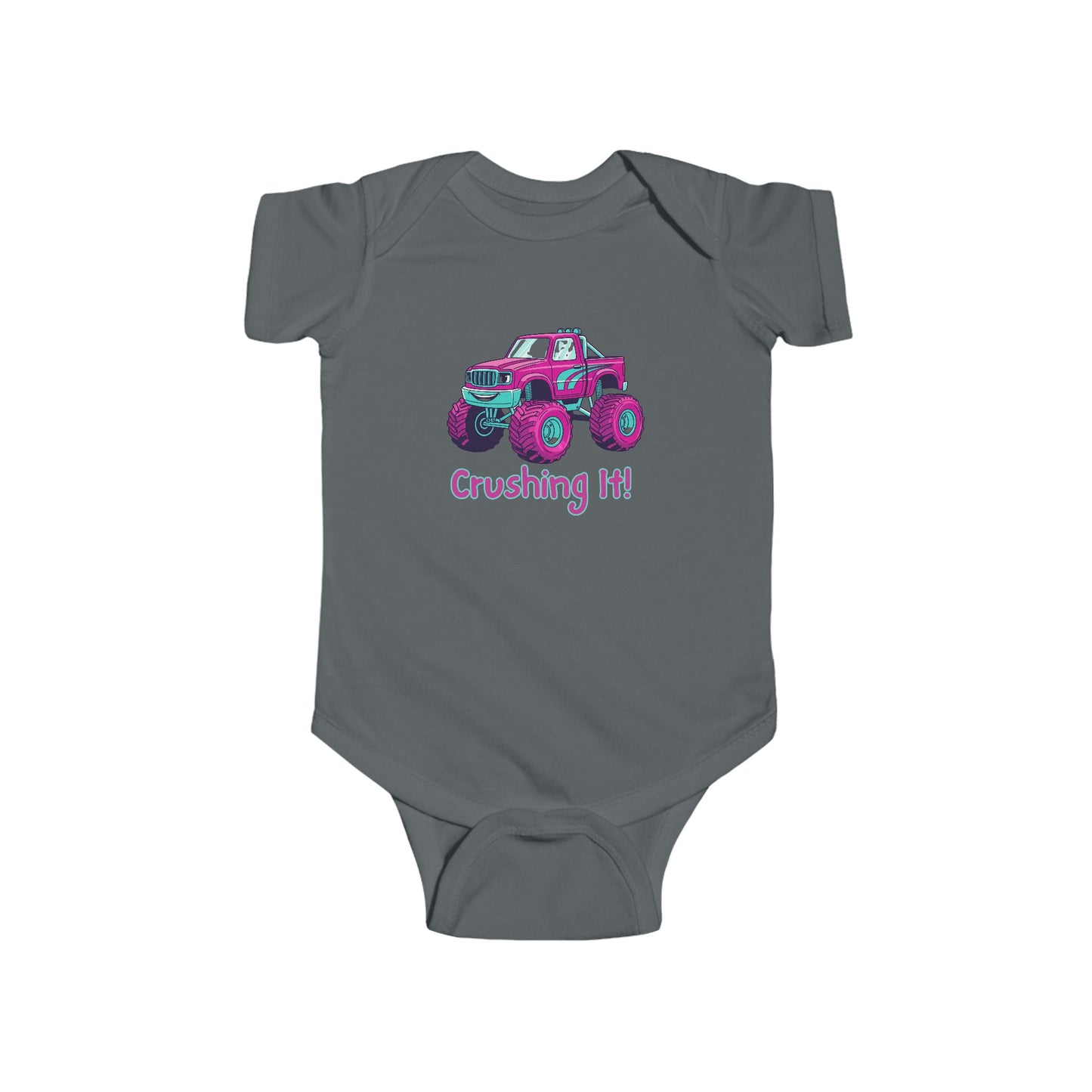 Crushing It Monster Truck Infant Fine Jersey Bodysuit