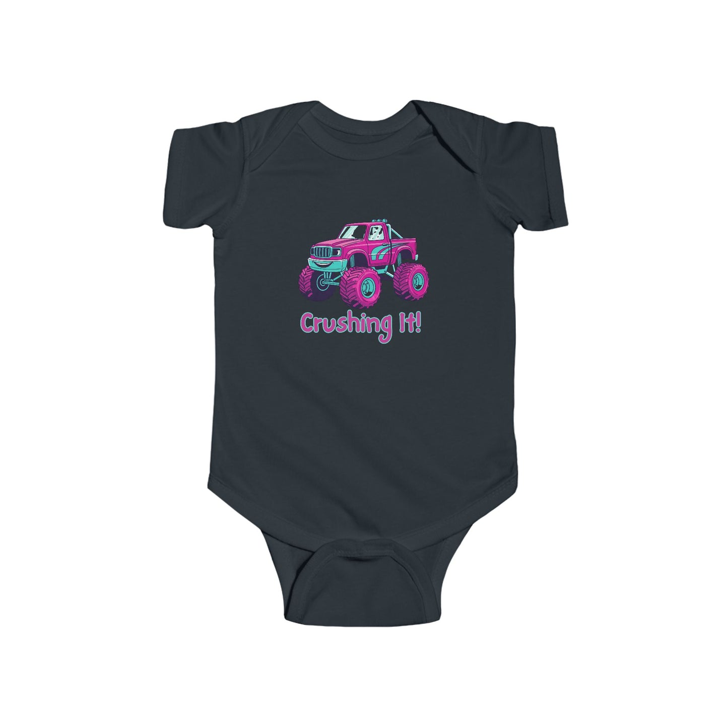 Crushing It Monster Truck Infant Fine Jersey Bodysuit