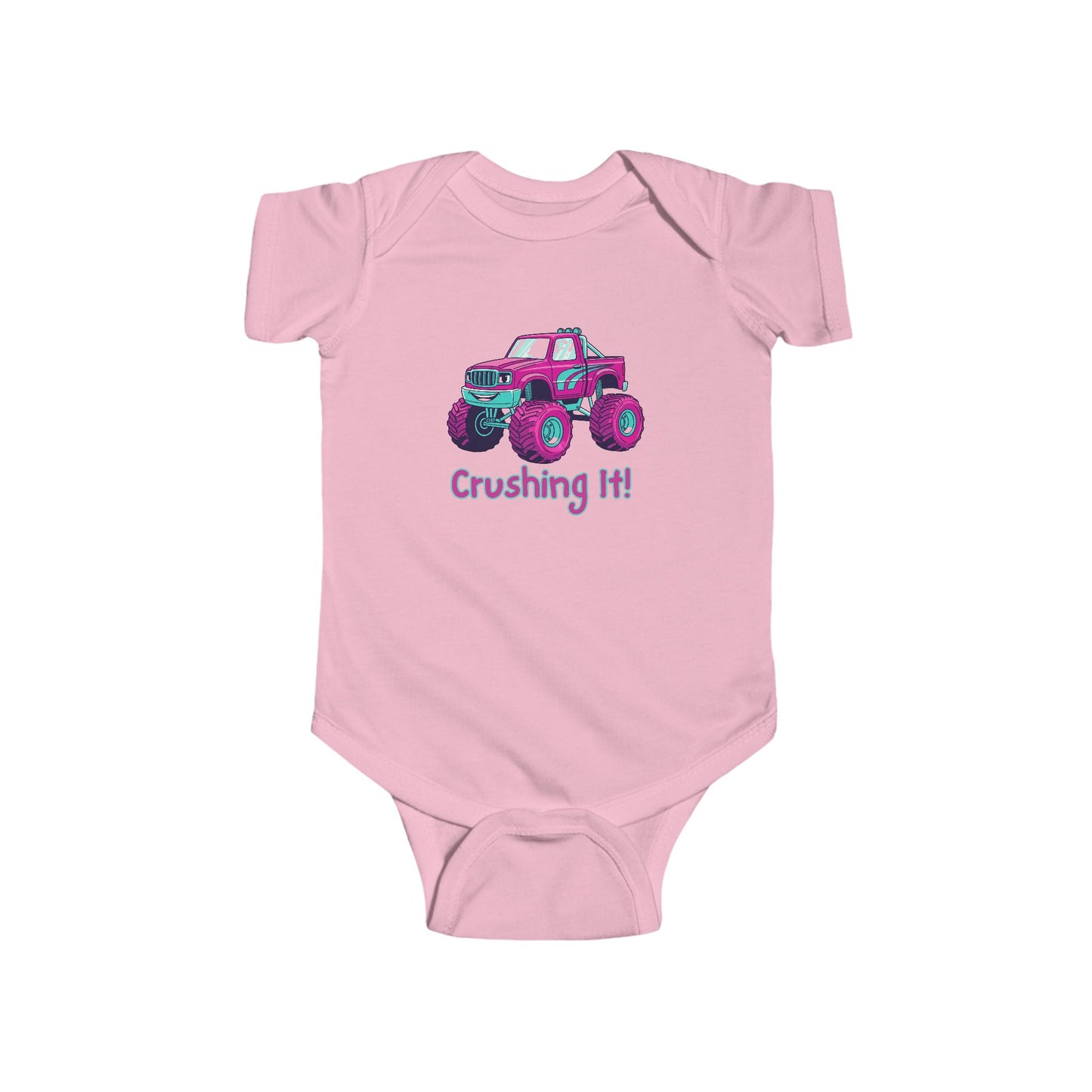 Crushing It Monster Truck Infant Fine Jersey Bodysuit