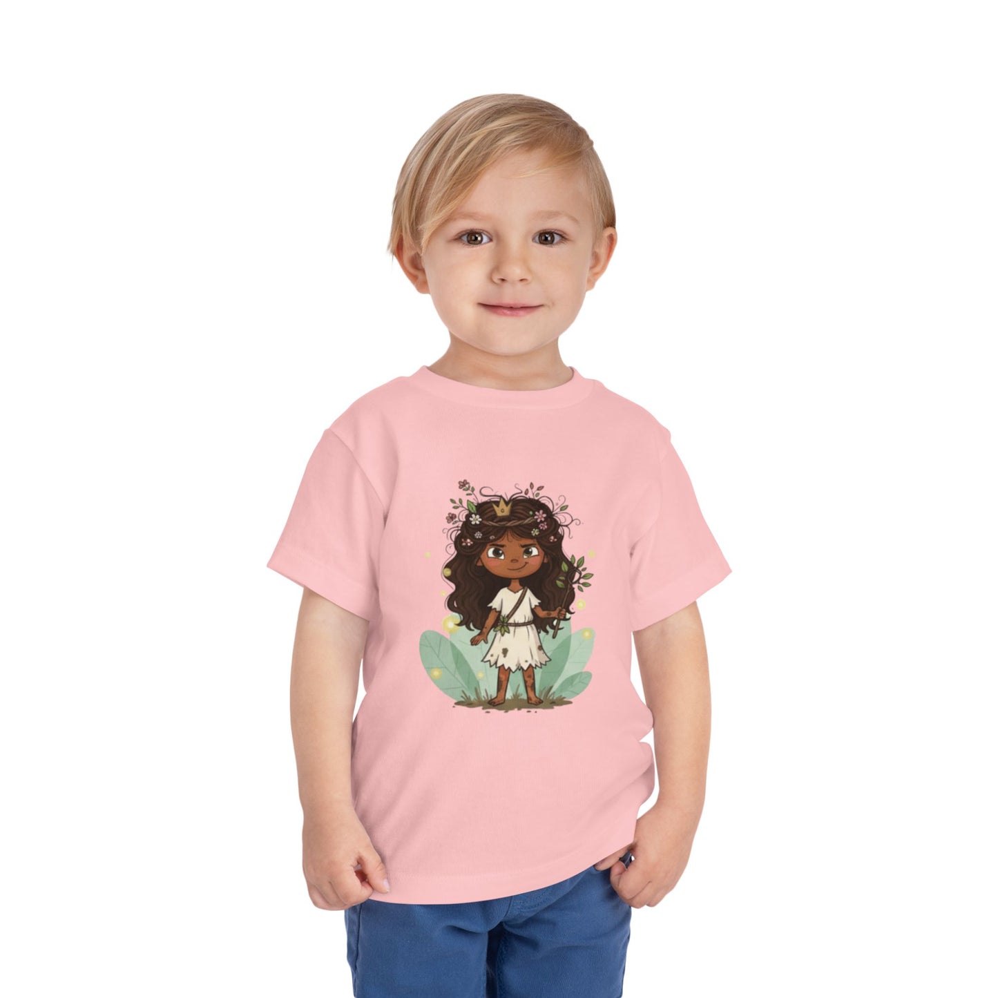 Toddler Floral Fairy Tee, Kids Short Sleeve Shirt, Toddler Girls' Clothing, Birthday Gift, Summer Wear, Playtime Outfit