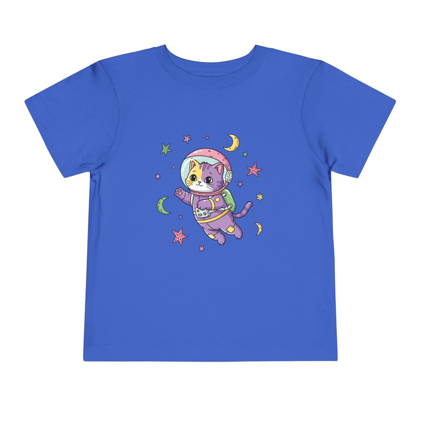 Adventurous Space Cat Toddler Tee, Cute Kids Tee, Astronaut Cat Shirt, Space-Themed Gift, Toddler Birthday Outfit, Fun Playtime Attire
