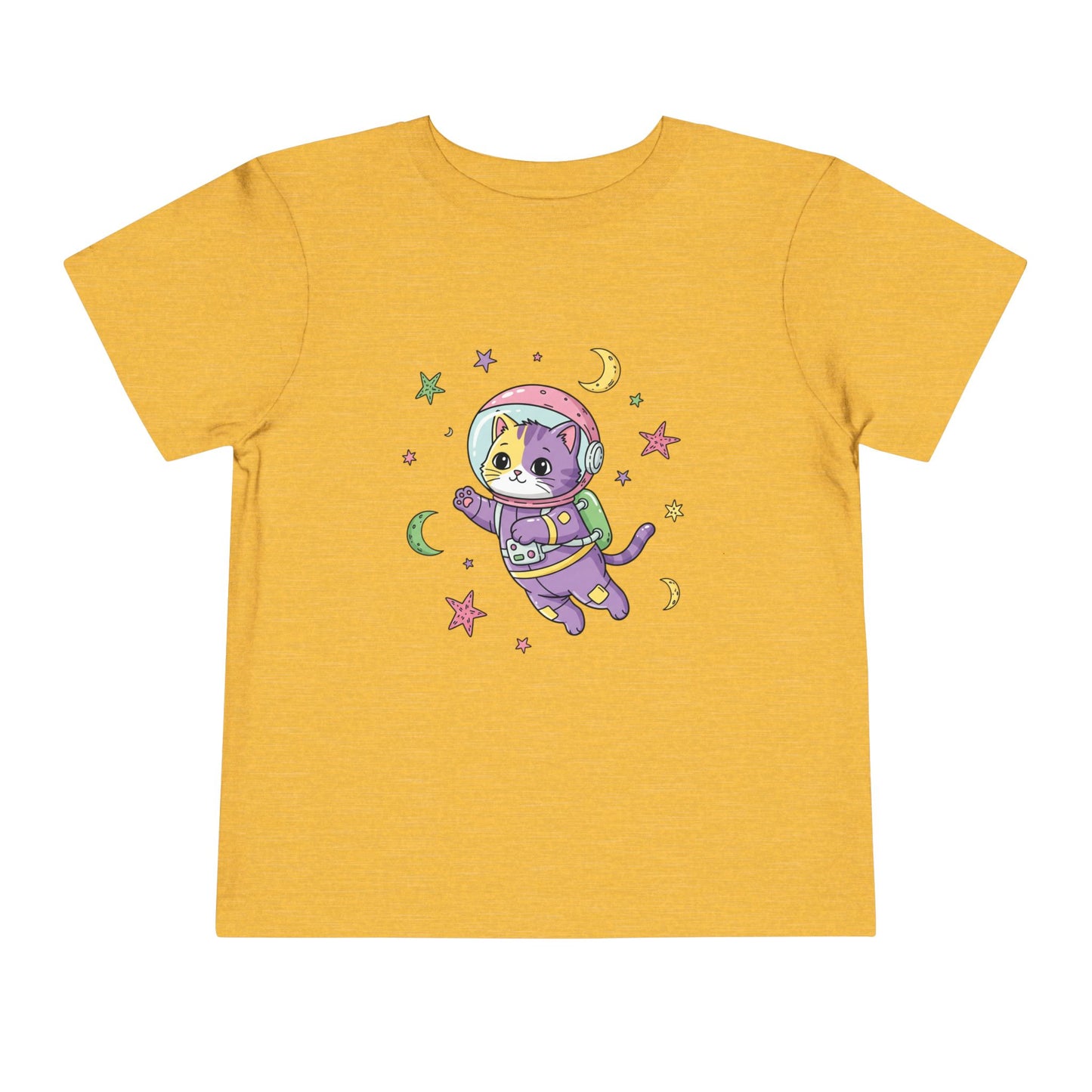 Adventurous Space Cat Toddler Tee, Cute Kids Tee, Astronaut Cat Shirt, Space-Themed Gift, Toddler Birthday Outfit, Fun Playtime Attire