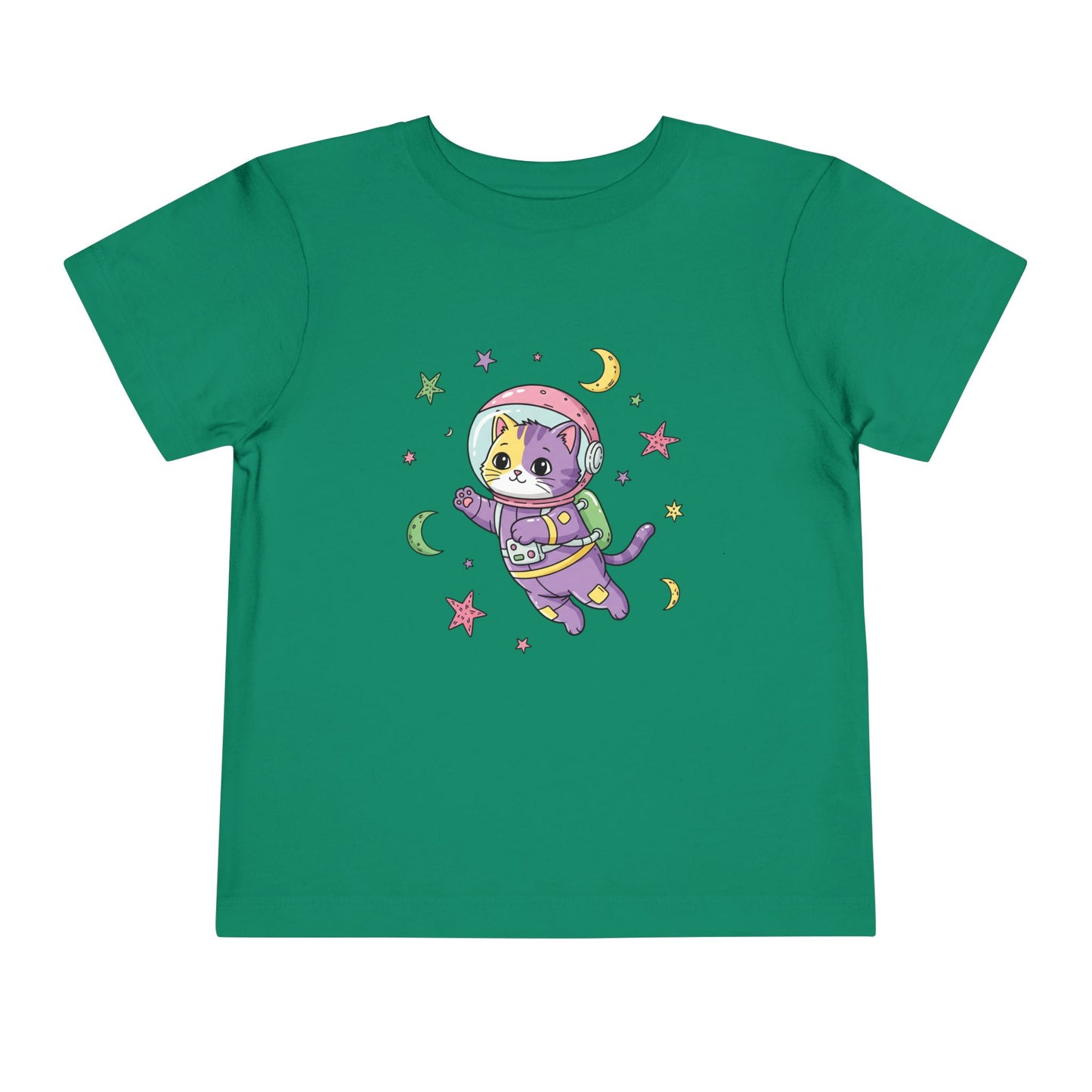 Adventurous Space Cat Toddler Tee, Cute Kids Tee, Astronaut Cat Shirt, Space-Themed Gift, Toddler Birthday Outfit, Fun Playtime Attire