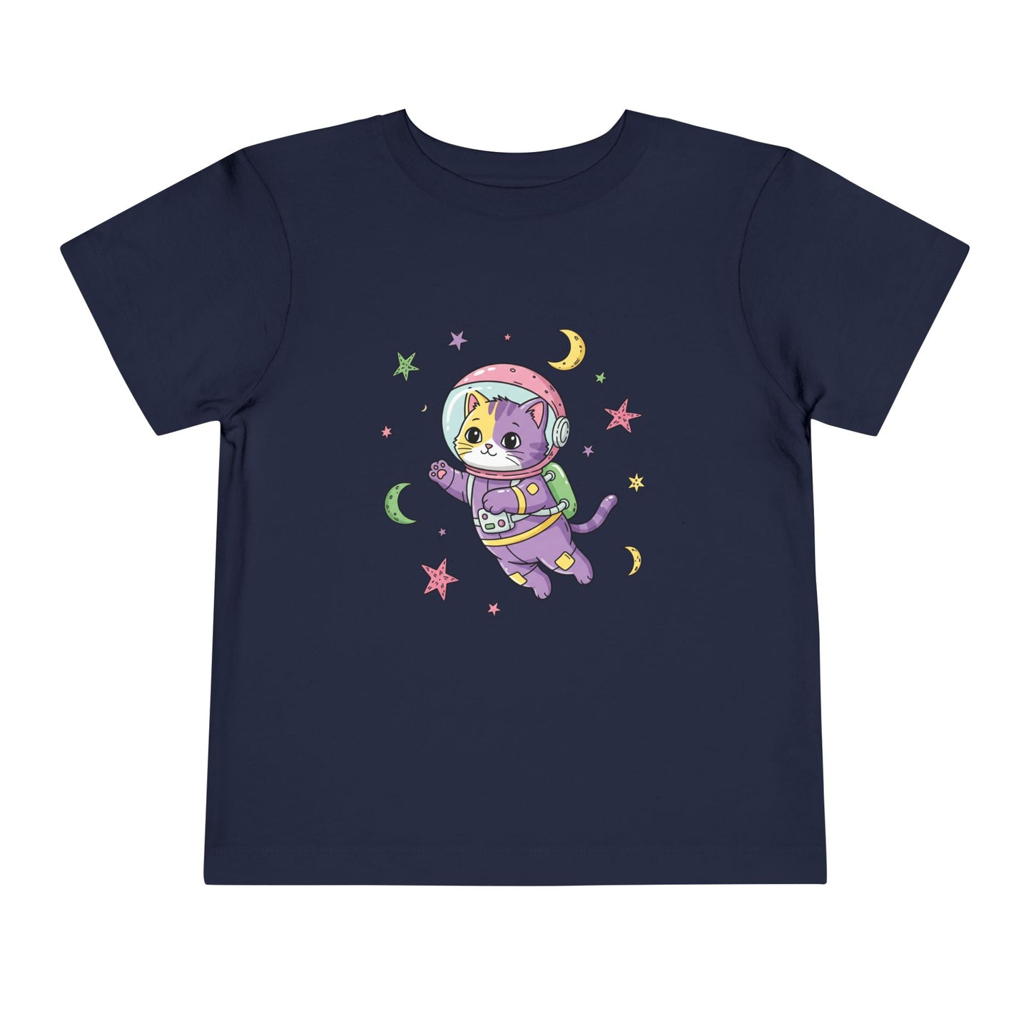 Adventurous Space Cat Toddler Tee, Cute Kids Tee, Astronaut Cat Shirt, Space-Themed Gift, Toddler Birthday Outfit, Fun Playtime Attire