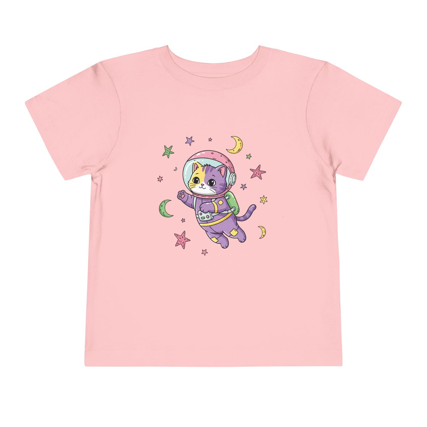 Adventurous Space Cat Toddler Tee, Cute Kids Tee, Astronaut Cat Shirt, Space-Themed Gift, Toddler Birthday Outfit, Fun Playtime Attire