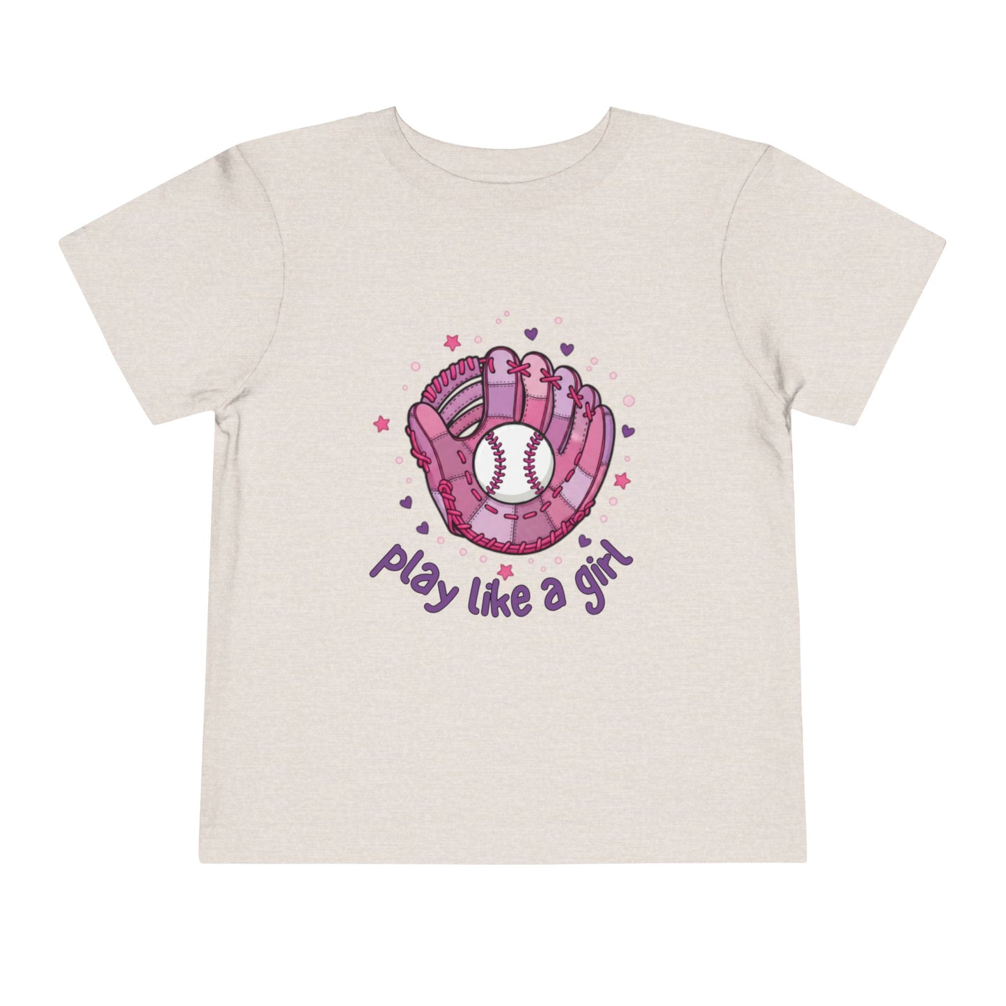 Play Like a Girl Toddler Tee, Kids Baseball Shirt, Girls Sports Tee, Cute Toddler T-Shirt, Playful Gift for Young Athletes