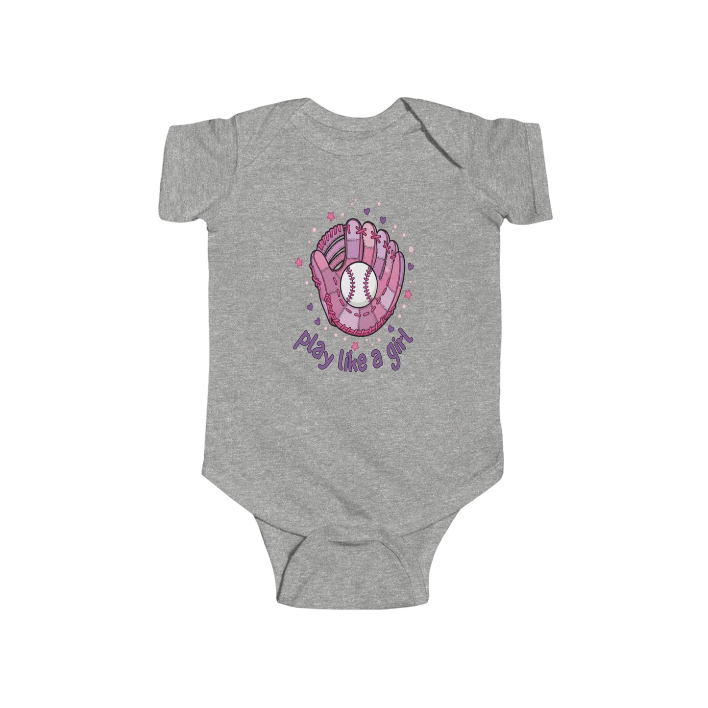 Play Like a Girl Infants Bodysuit, Cute Baby Outfit, Baby Girl Gift, Baseball Inspired Clothing, Toddler Apparel, Baby Shower Gift