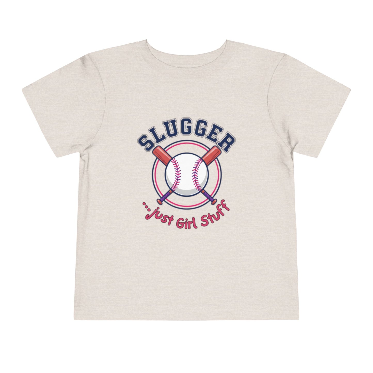 Baseball Slugger Toddler Tee, Kids Sports Shirt, Short Sleeve T-Shirt, Cute Toddler Clothes, Playful Gift for Little Athletes