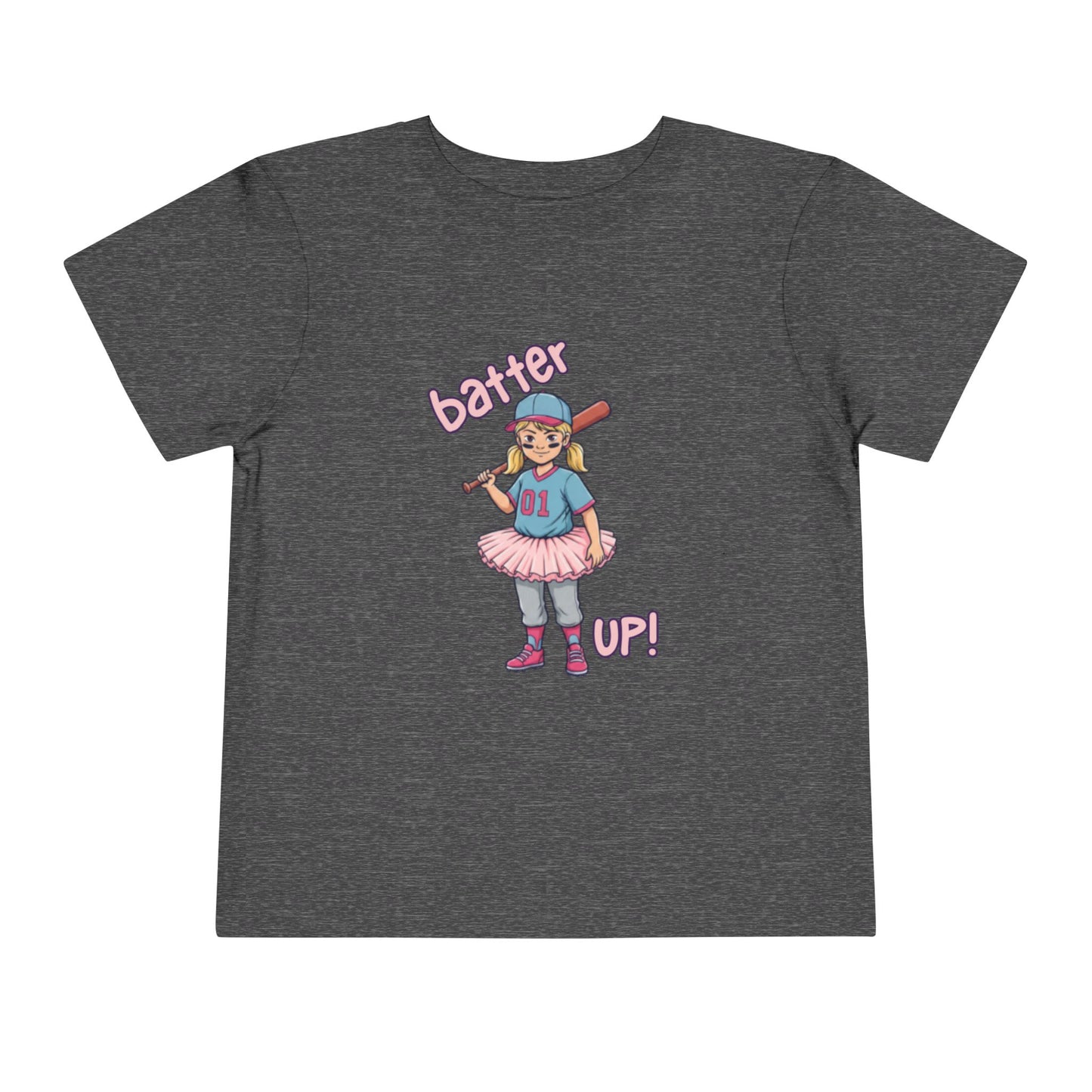 Youthful Sports Tee for Little Sluggers, Girls' Baseball Shirt, Cute Toddler Outfit, Birthday Gift, Soft Cotton Tee
