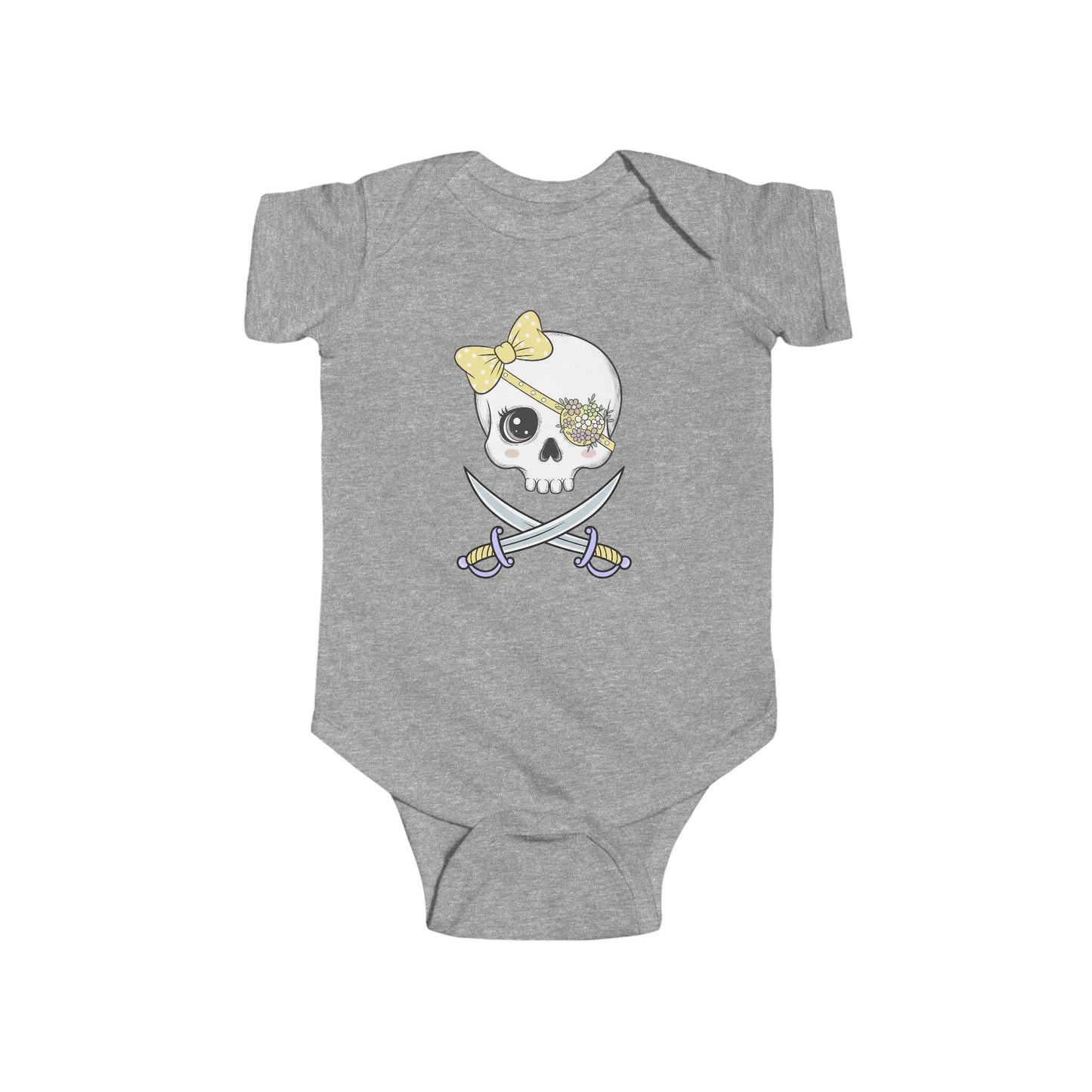 Pirate Skull Baby Bodysuit, Cute Infant Outfit, Baby Shower Gift, Halloween Costume, Toddler Apparel