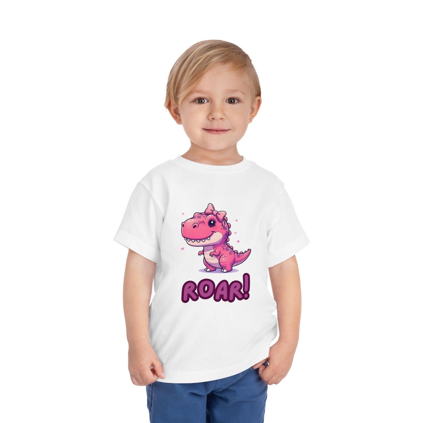 Cute Dinosaur Toddler Tee - ROAR! Short Sleeve Shirt, Kids Birthday Gift, Dino Lover Apparel, Summer Outfit, Playtime Tee
