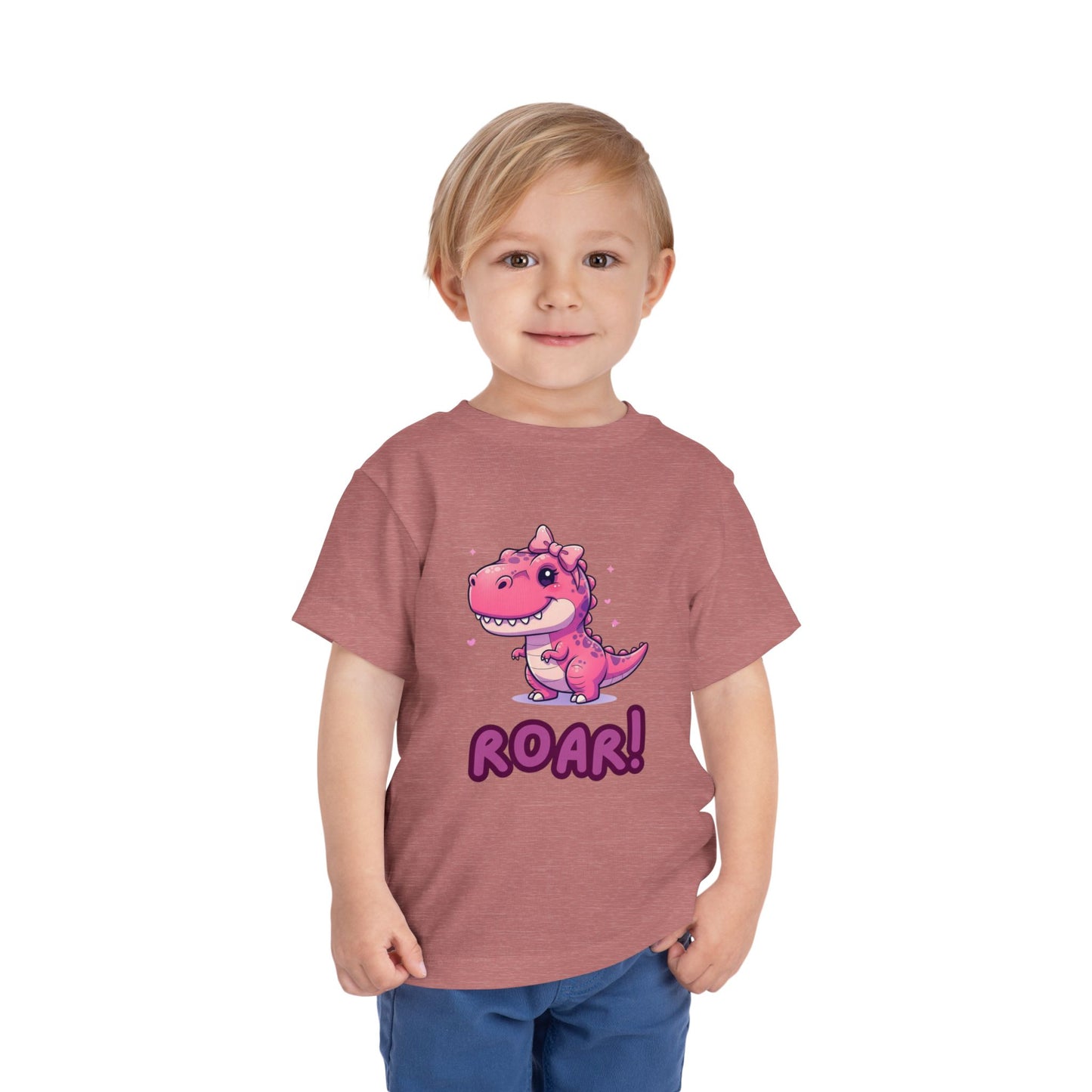 Cute Dinosaur Toddler Tee - ROAR! Short Sleeve Shirt, Kids Birthday Gift, Dino Lover Apparel, Summer Outfit, Playtime Tee