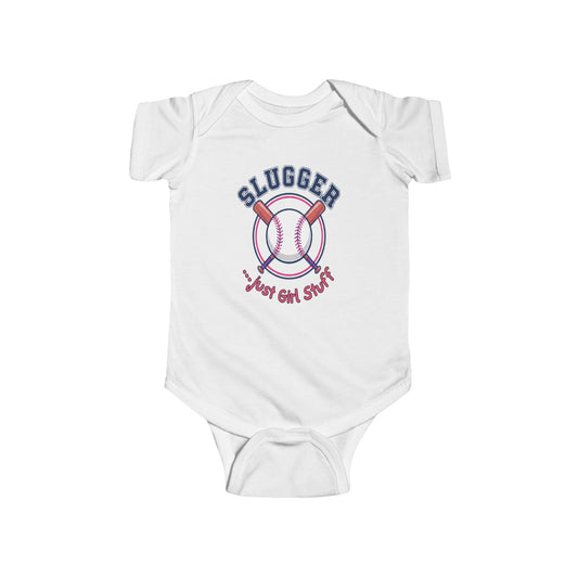 Baseball Baby Bodysuit - Slugger - Cute Infant Outfit, Gift for New Parents, Baby Shower Present, Sports-Themed Clothing