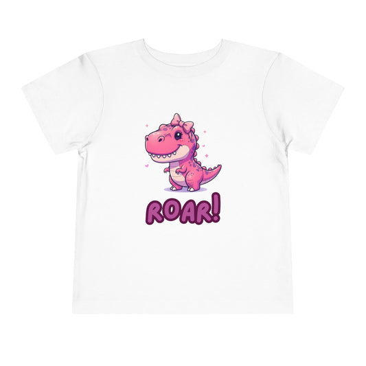 Cute Dinosaur Toddler Tee - ROAR! Short Sleeve Shirt, Kids Birthday Gift, Dino Lover Apparel, Summer Outfit, Playtime Tee