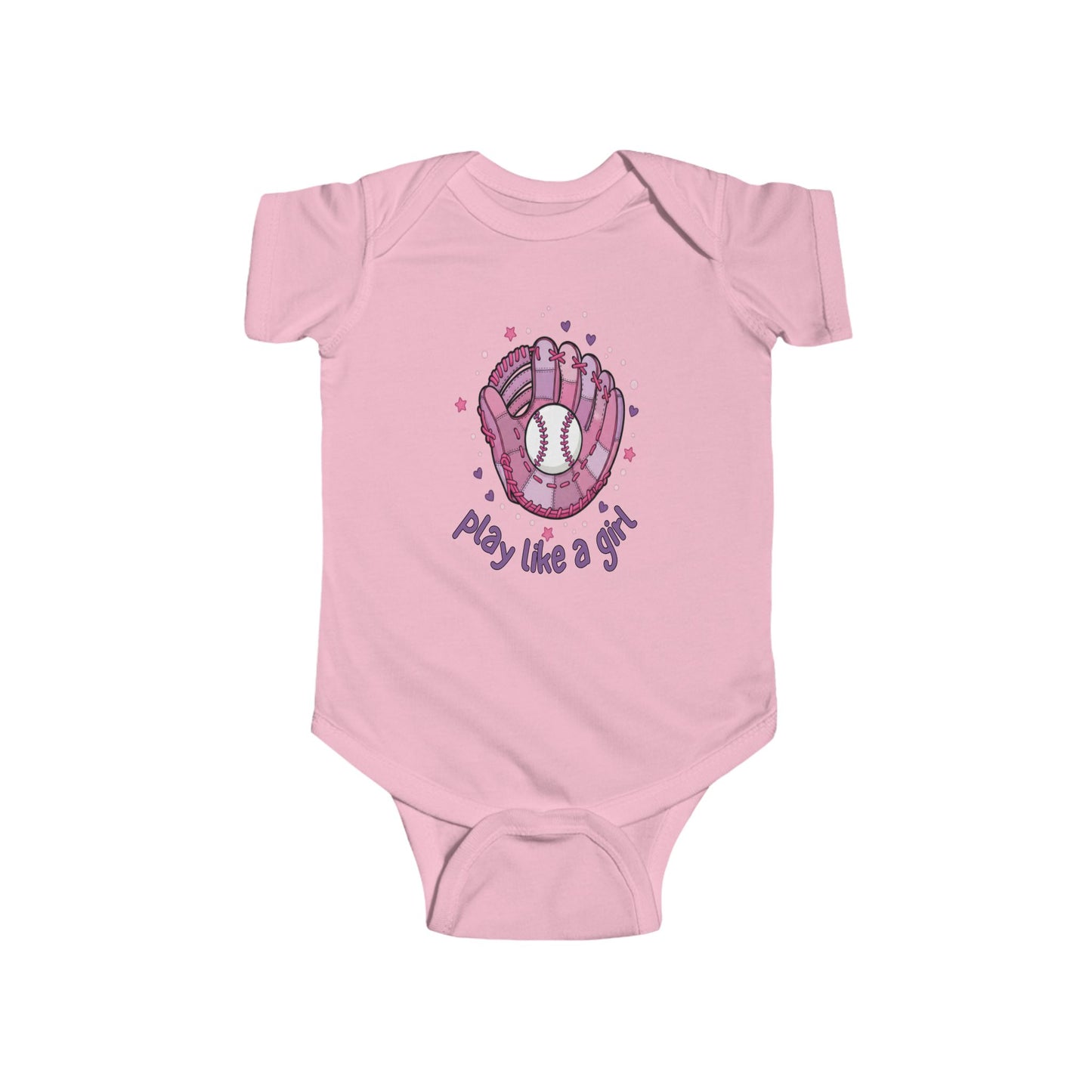 Play Like a Girl Infants Bodysuit, Cute Baby Outfit, Baby Girl Gift, Baseball Inspired Clothing, Toddler Apparel, Baby Shower Gift