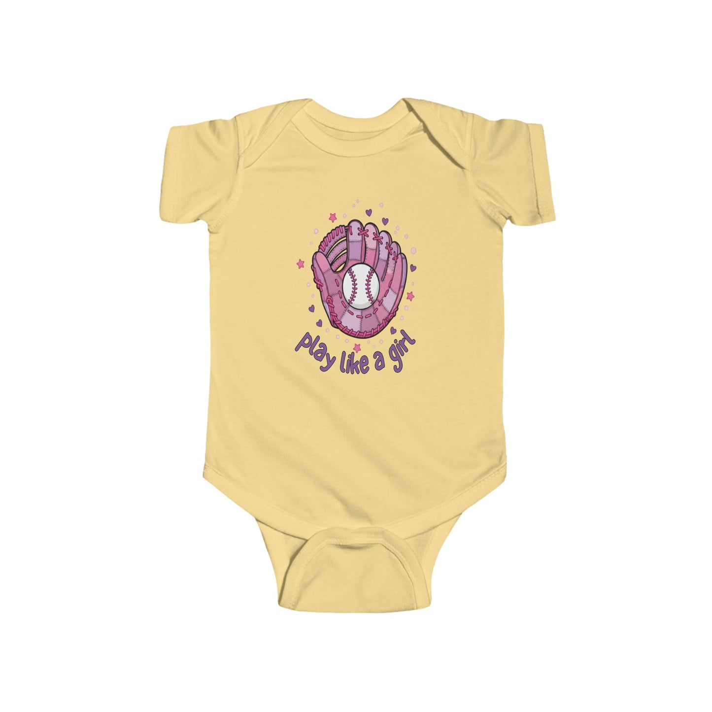 Play Like a Girl Infants Bodysuit, Cute Baby Outfit, Baby Girl Gift, Baseball Inspired Clothing, Toddler Apparel, Baby Shower Gift