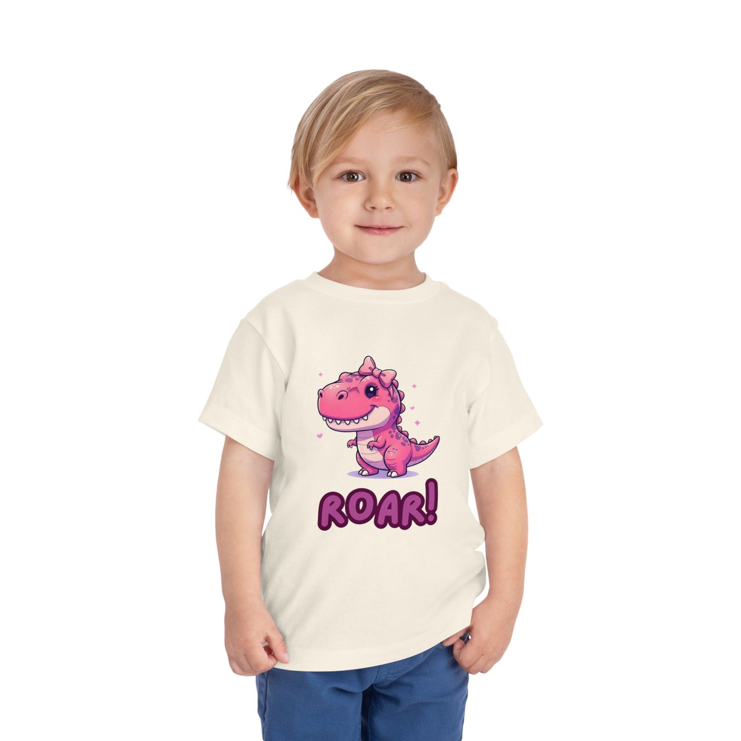 Cute Dinosaur Toddler Tee - ROAR! Short Sleeve Shirt, Kids Birthday Gift, Dino Lover Apparel, Summer Outfit, Playtime Tee