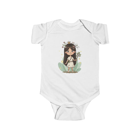 Whimsical Infant Bodysuit with Floral Girl Design, Baby Shower Gift, Infant Clothing, Cute Baby Outfit, Newborn Gift
