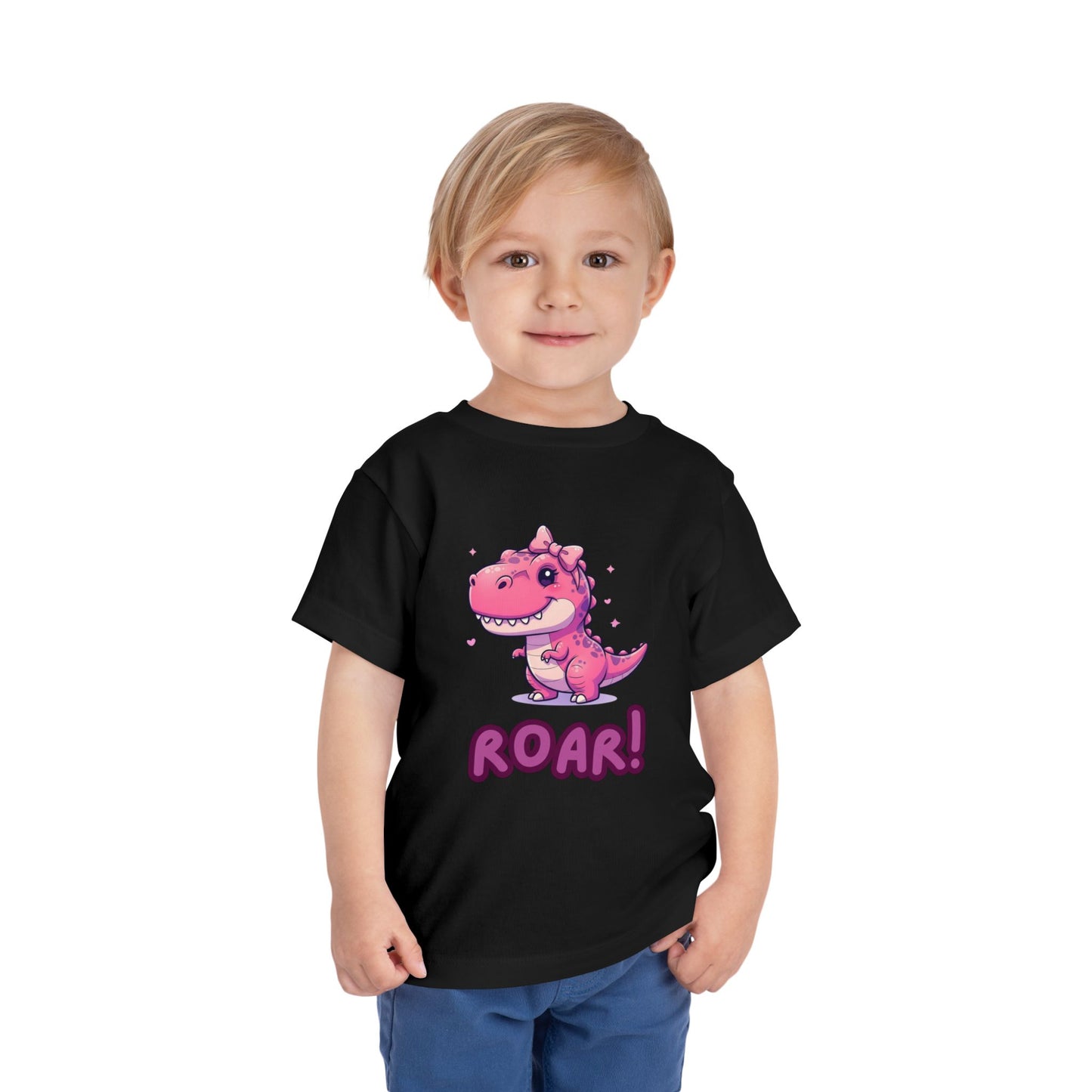 Cute Dinosaur Toddler Tee - ROAR! Short Sleeve Shirt, Kids Birthday Gift, Dino Lover Apparel, Summer Outfit, Playtime Tee