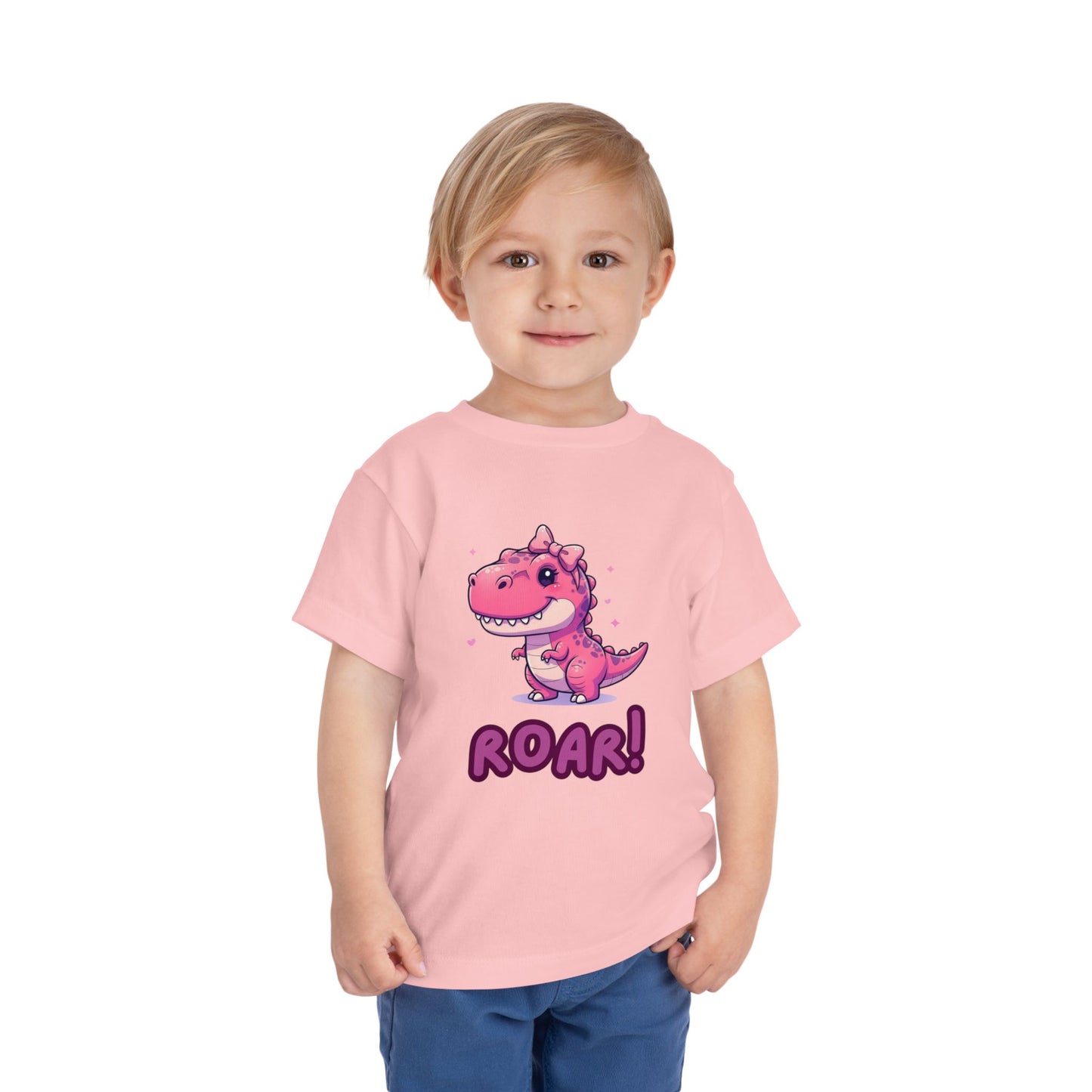 Cute Dinosaur Toddler Tee - ROAR! Short Sleeve Shirt, Kids Birthday Gift, Dino Lover Apparel, Summer Outfit, Playtime Tee