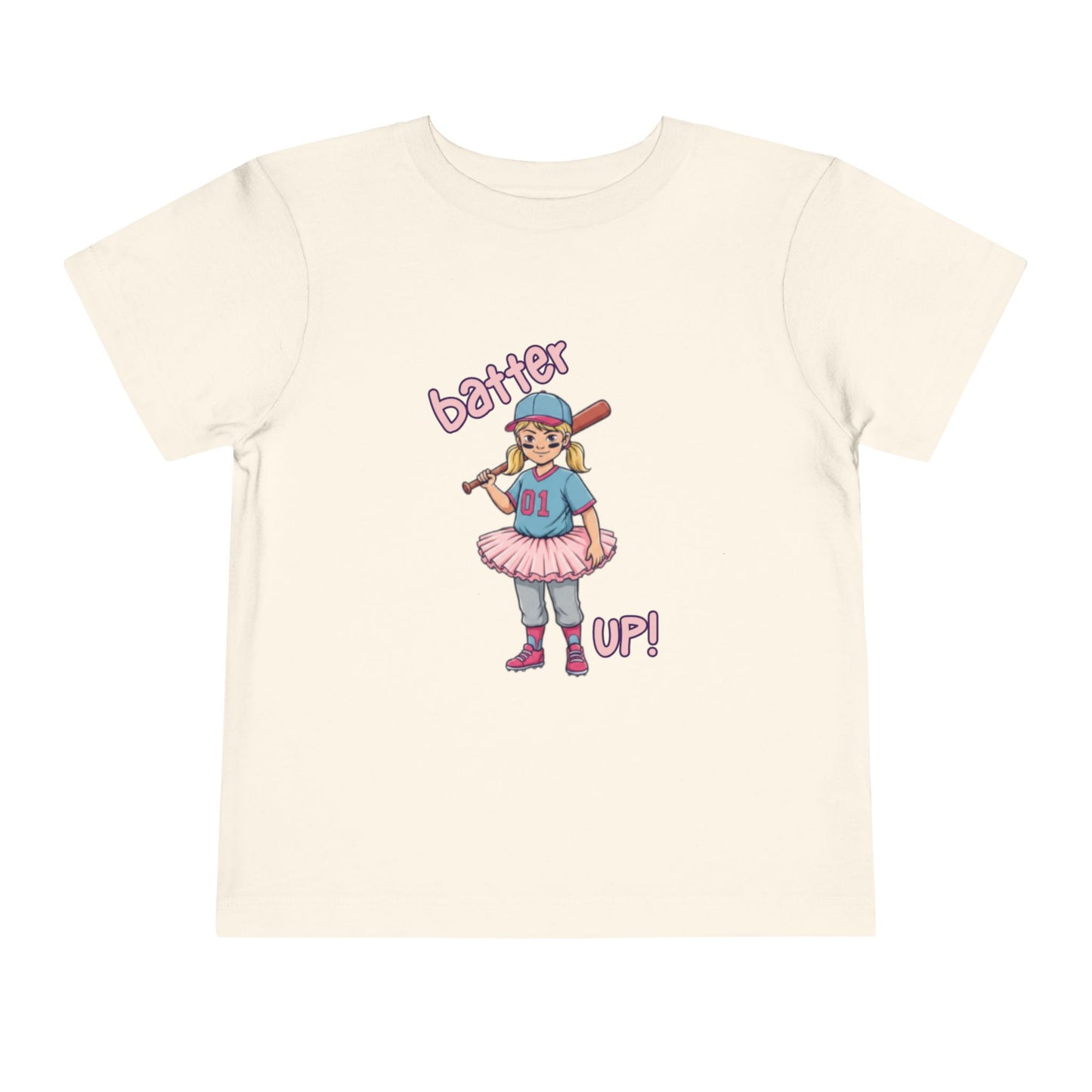 Youthful Sports Tee for Little Sluggers, Girls' Baseball Shirt, Cute Toddler Outfit, Birthday Gift, Soft Cotton Tee