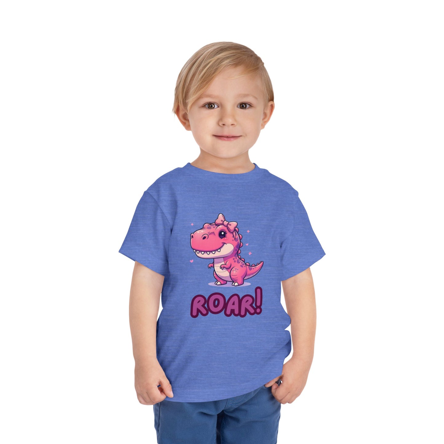 Cute Dinosaur Toddler Tee - ROAR! Short Sleeve Shirt, Kids Birthday Gift, Dino Lover Apparel, Summer Outfit, Playtime Tee