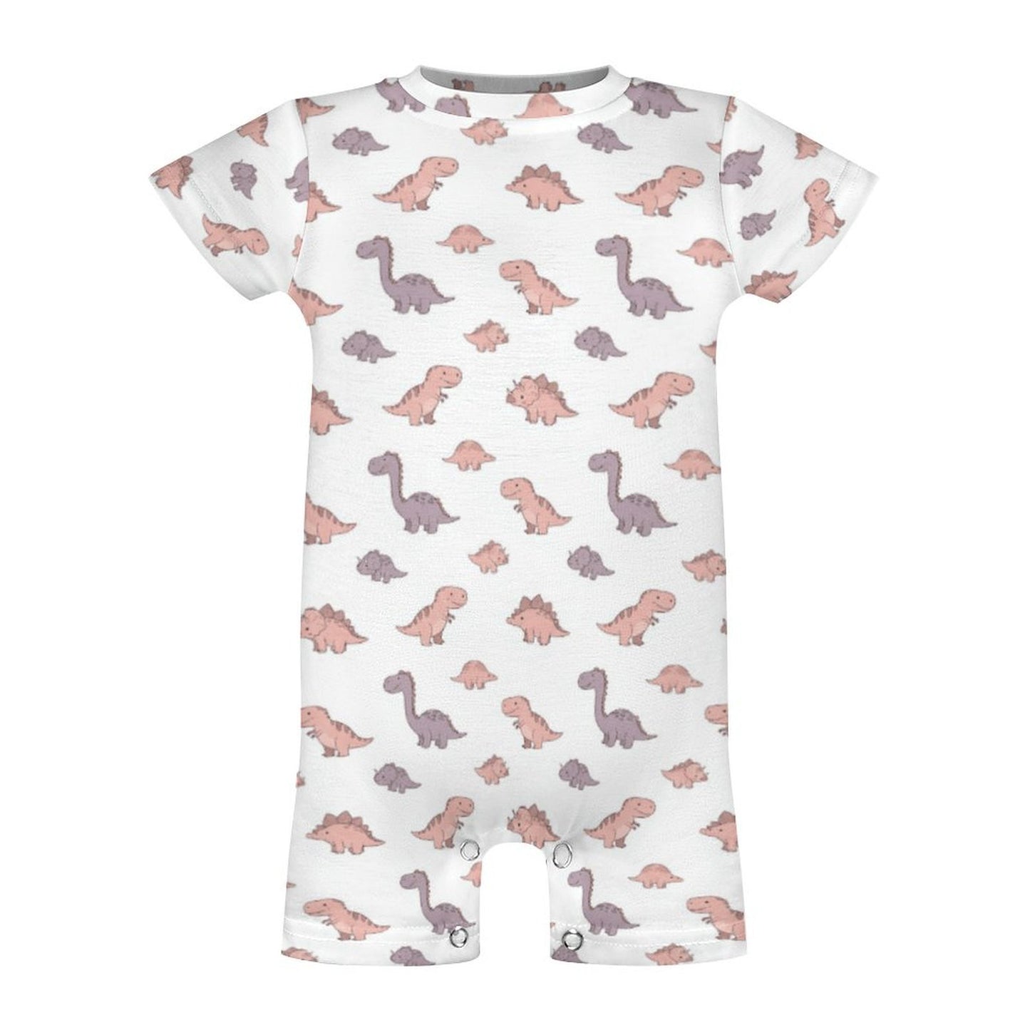 Girls Dino Short Sleeve Baby Romper
