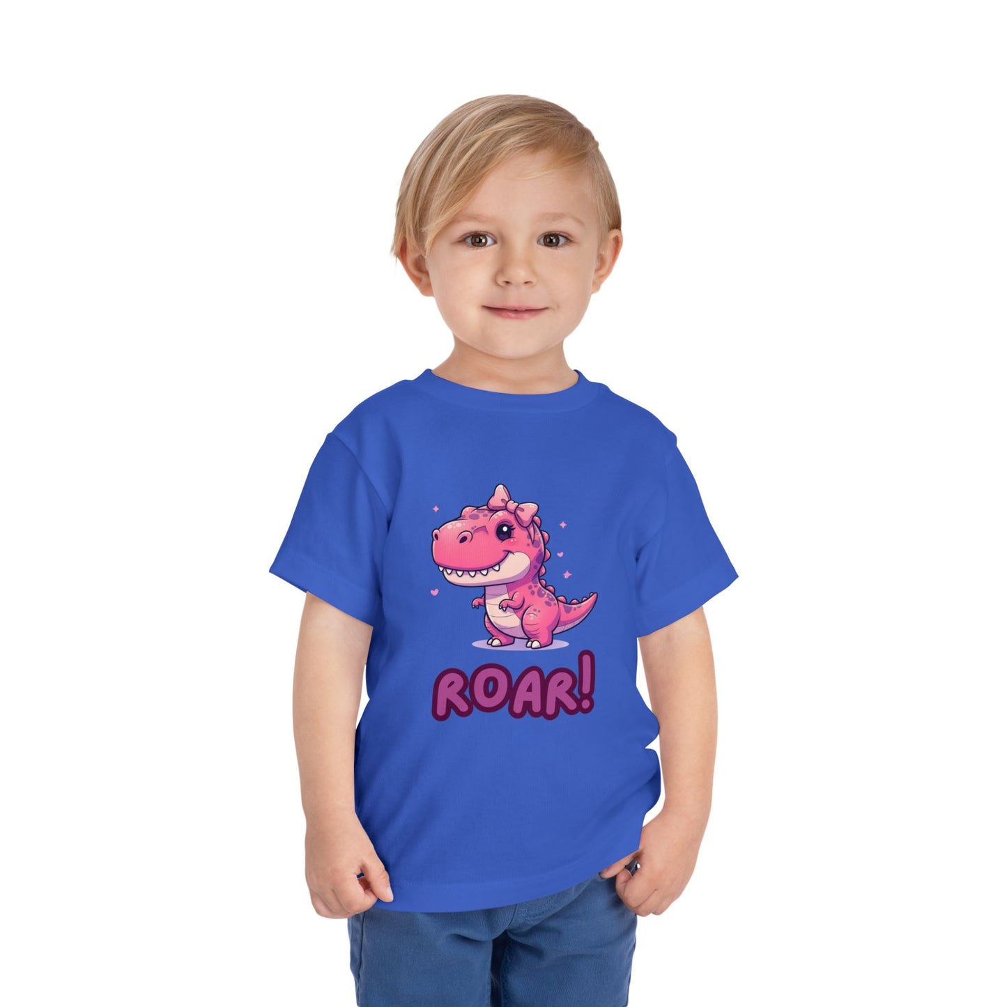 Cute Dinosaur Toddler Tee - ROAR! Short Sleeve Shirt, Kids Birthday Gift, Dino Lover Apparel, Summer Outfit, Playtime Tee