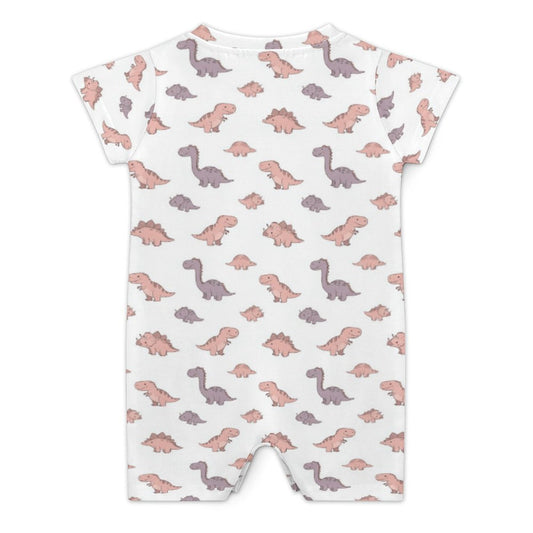 Girls Dino Short Sleeve Baby Romper