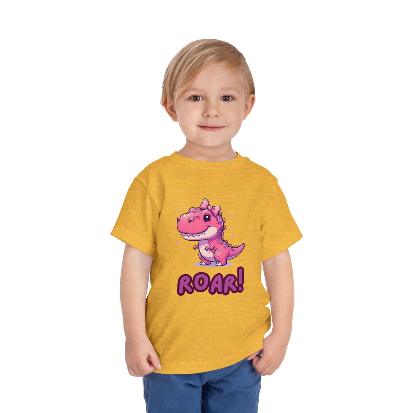Cute Dinosaur Toddler Tee - ROAR! Short Sleeve Shirt, Kids Birthday Gift, Dino Lover Apparel, Summer Outfit, Playtime Tee
