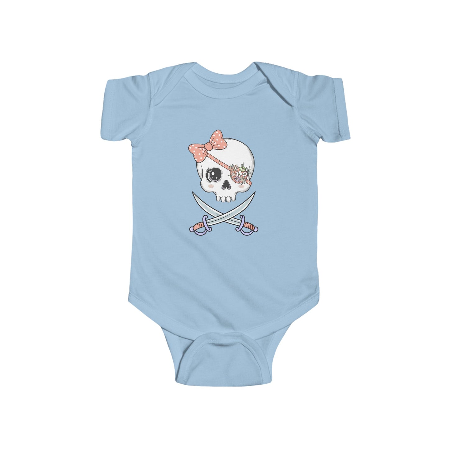Pirate Skull Baby Bodysuit, Cute Infant Outfit, Baby Shower Gift, Halloween Costume, Toddler Apparel