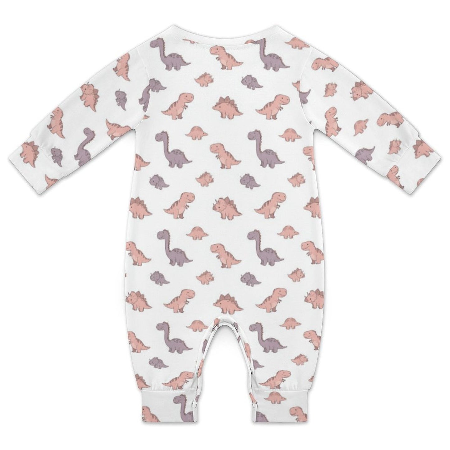 Girls Dino Romper Long Sleeve Baby Romper