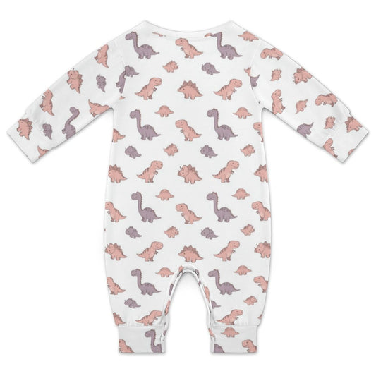 Girls Dino Romper Long Sleeve Baby Romper