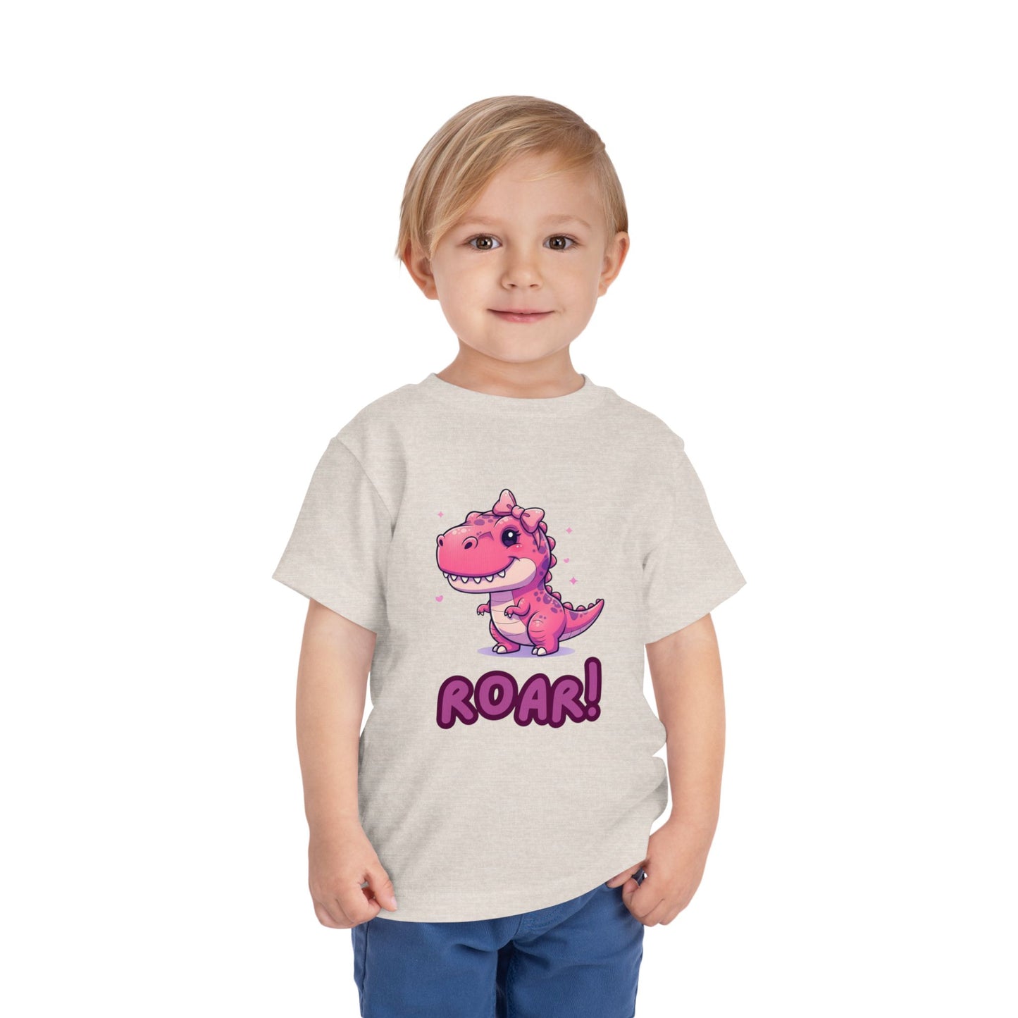Cute Dinosaur Toddler Tee - ROAR! Short Sleeve Shirt, Kids Birthday Gift, Dino Lover Apparel, Summer Outfit, Playtime Tee