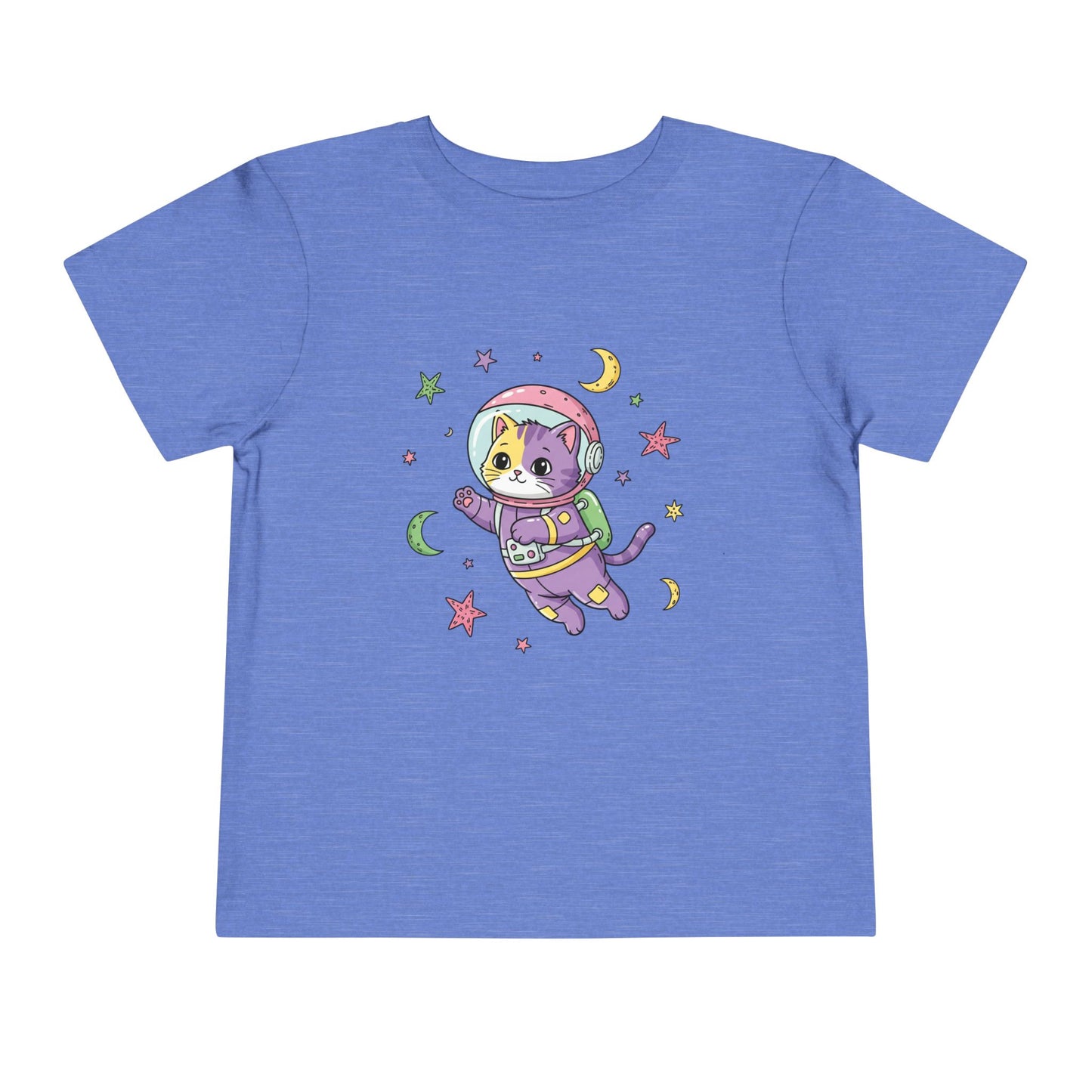 Adventurous Space Cat Toddler Tee, Cute Kids Tee, Astronaut Cat Shirt, Space-Themed Gift, Toddler Birthday Outfit, Fun Playtime Attire