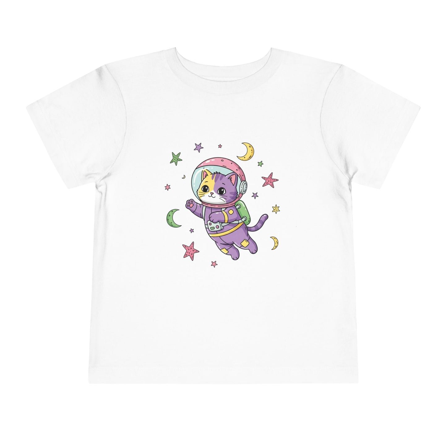 Adventurous Space Cat Toddler Tee, Cute Kids Tee, Astronaut Cat Shirt, Space-Themed Gift, Toddler Birthday Outfit, Fun Playtime Attire